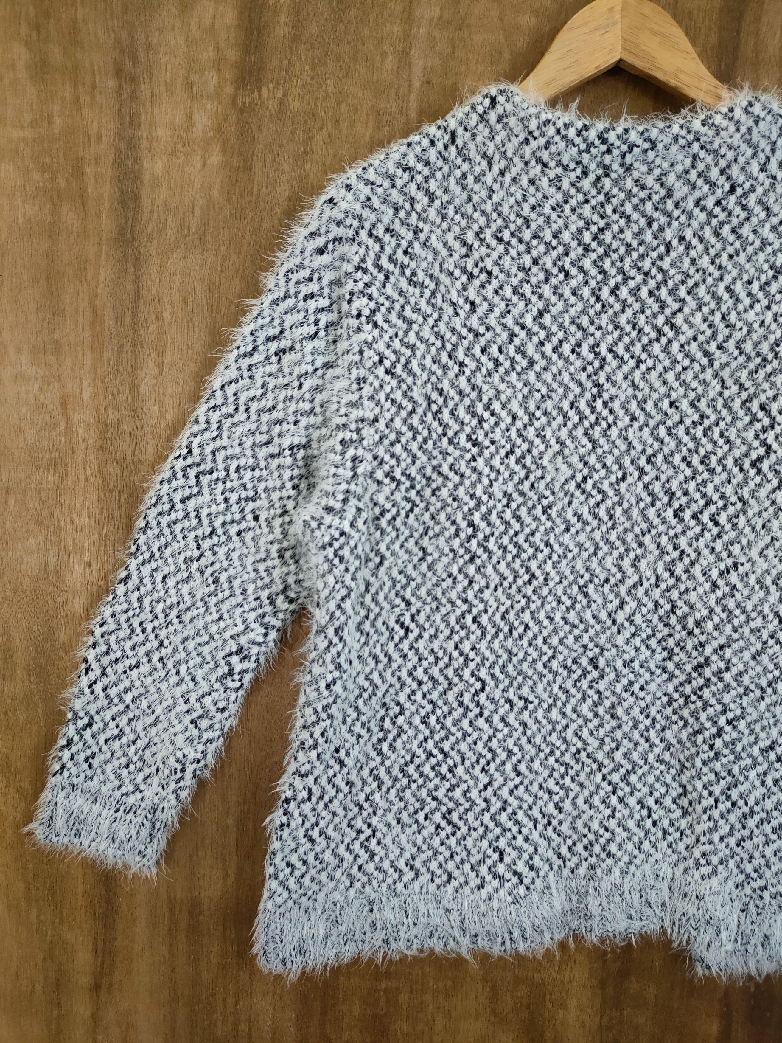 Japanese Brand DL Rope shag shaggy mohair fur knitwear cardigan #46-1003 Size US M / EU 48-50 / 2 - 11 Thumbnail
