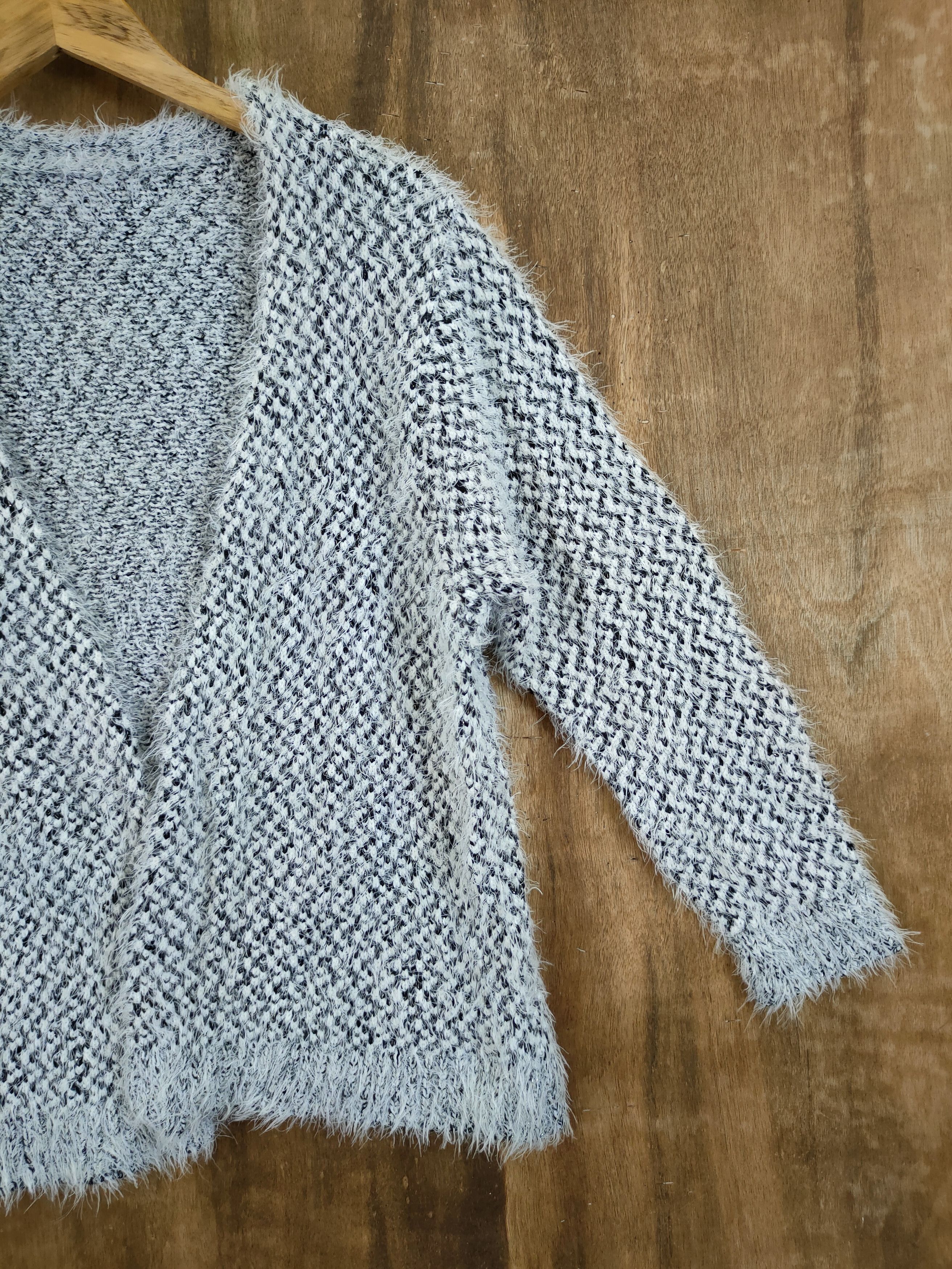 Japanese Brand DL Rope shag shaggy mohair fur knitwear cardigan #46-1003 Size US M / EU 48-50 / 2 - 3 Thumbnail