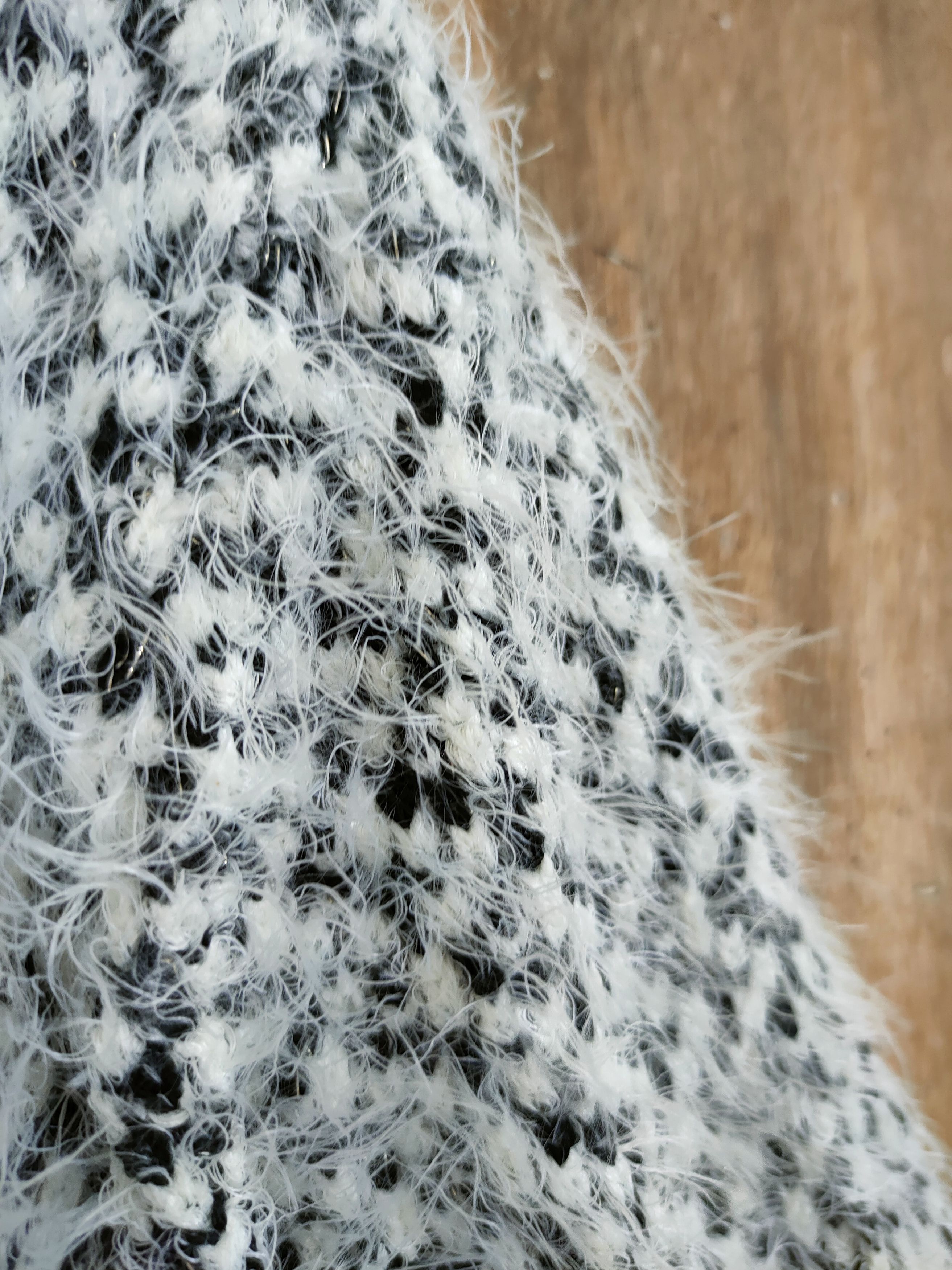 Japanese Brand DL Rope shag shaggy mohair fur knitwear cardigan #46-1003 Size US M / EU 48-50 / 2 - 14 Thumbnail