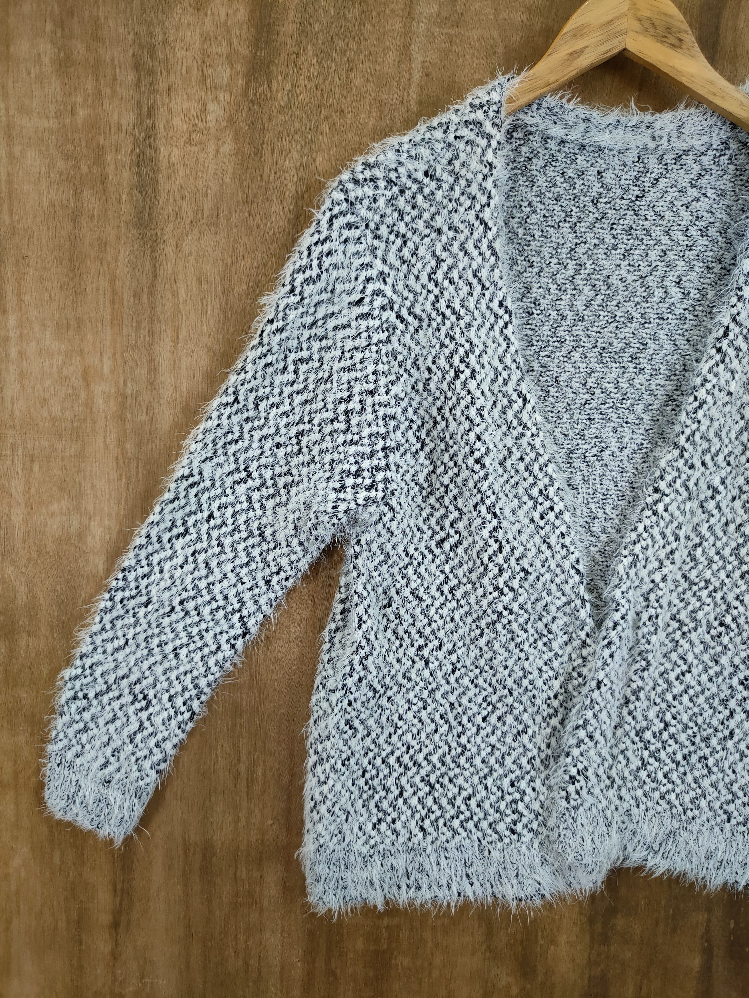 Japanese Brand DL Rope shag shaggy mohair fur knitwear cardigan #46-1003 Size US M / EU 48-50 / 2 - 2 Thumbnail