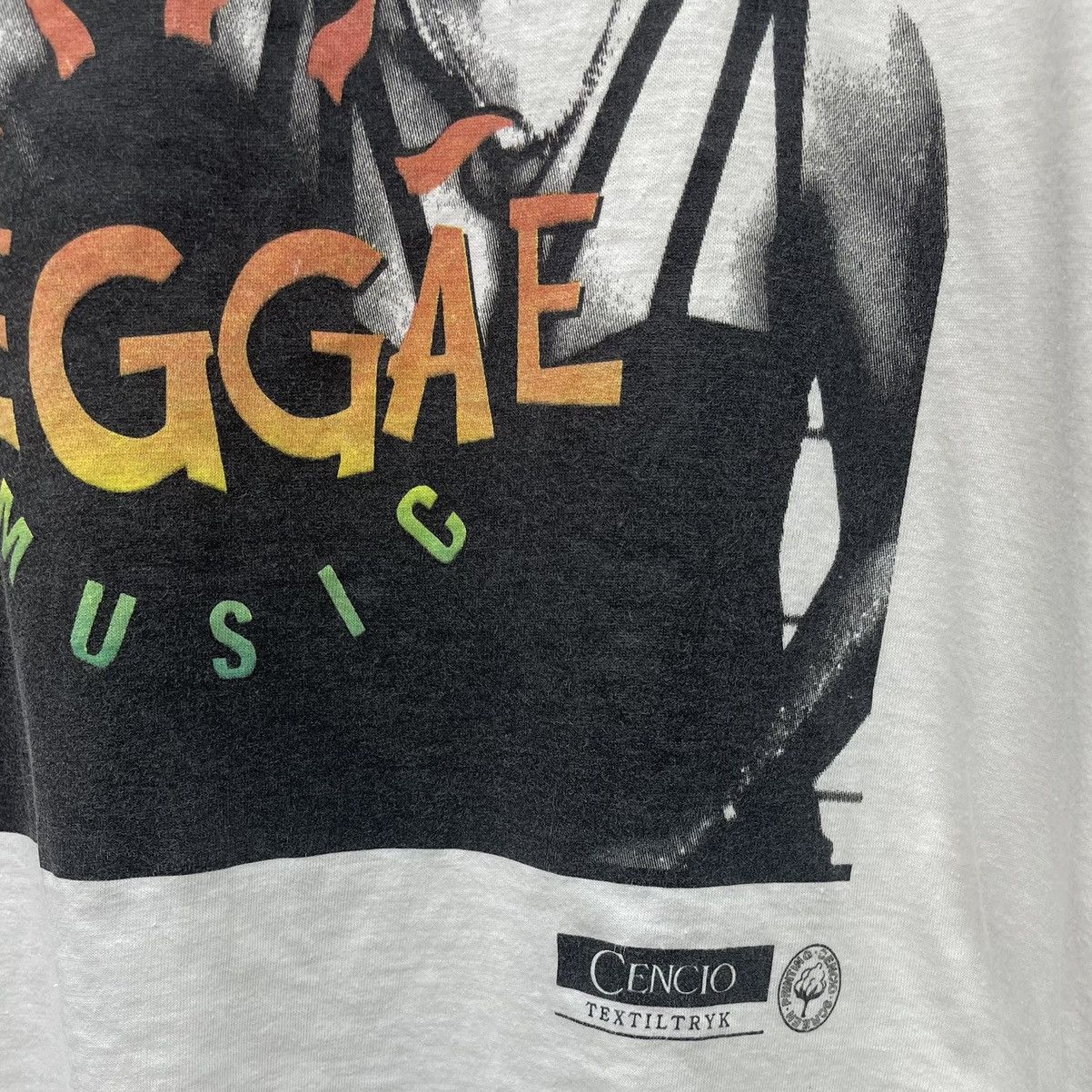 Band Tees Vintage 90s Reggae Music Mega Recors by Cencio Textiltryk Size US L / EU 52-54 / 3 - 4 Thumbnail