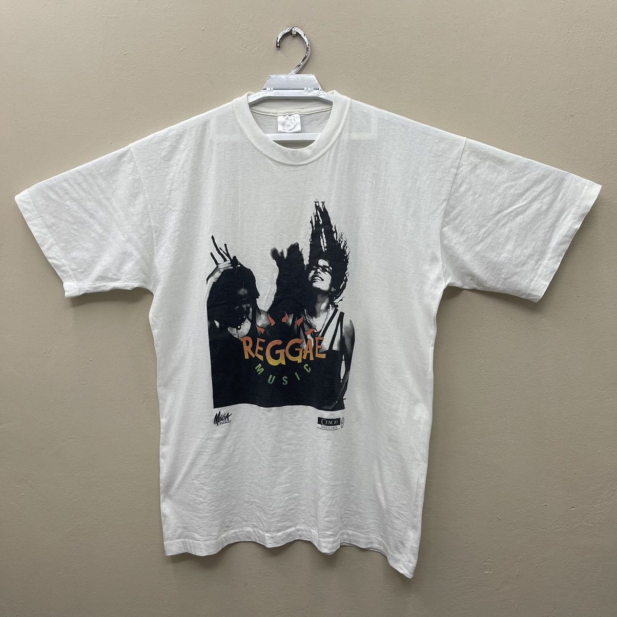 Band Tees Vintage 90s Reggae Music Mega Recors by Cencio Textiltryk Size US L / EU 52-54 / 3 - 1 Thumbnail