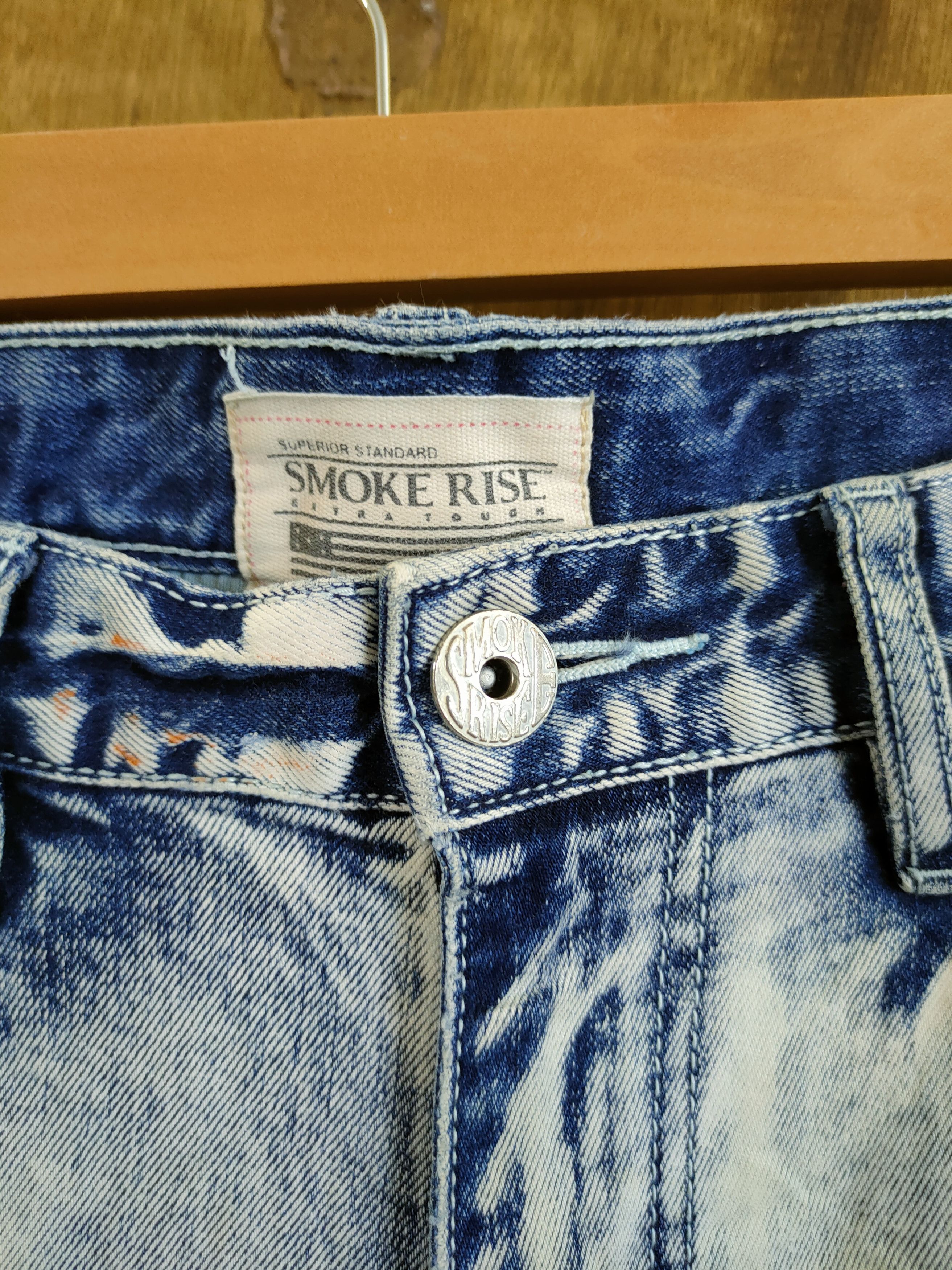 Smoke Rise Smoke rise distressed bikers denim like balmain #46-741DL Size US 32 / EU 48 - 8 Thumbnail