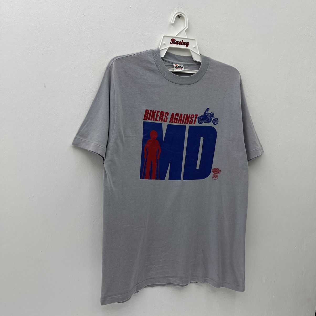 Harley Davidson × Vintage Vintage Harley Davidson T-Shirt Bikers Against MD Size US L / EU 52-54 / 3 - 4 Thumbnail