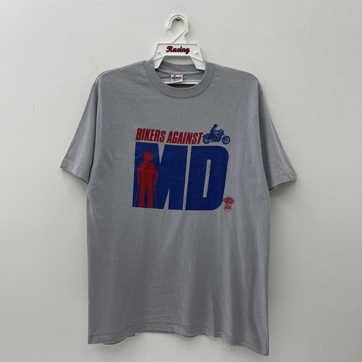 Harley Davidson × Vintage Vintage Harley Davidson T-Shirt Bikers Against MD Size US L / EU 52-54 / 3 - 1 Thumbnail