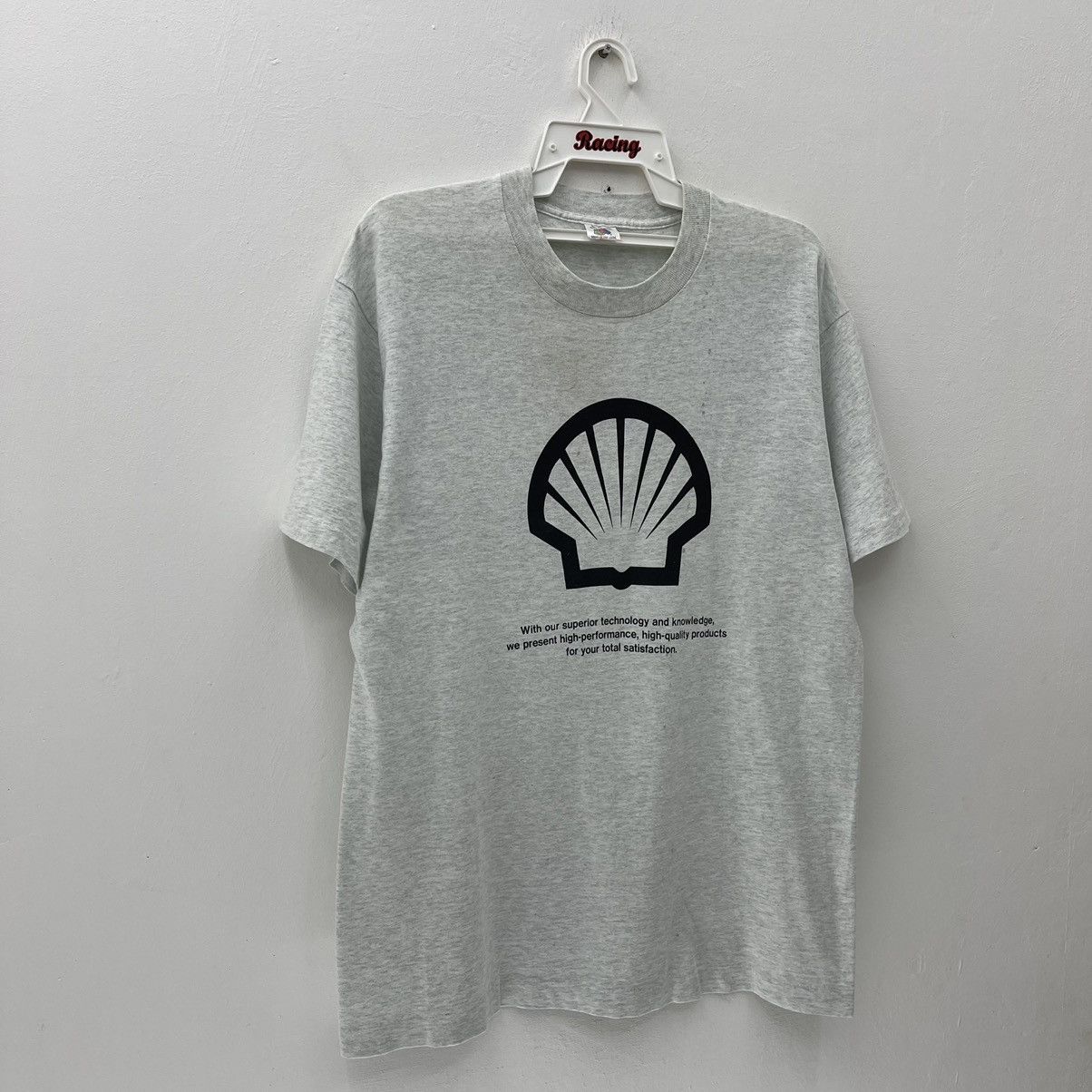 Other Vintage Shell Fruit Of The Loom T-Shrit Big Logo Size US L / EU 52-54 / 3 - 3 Thumbnail