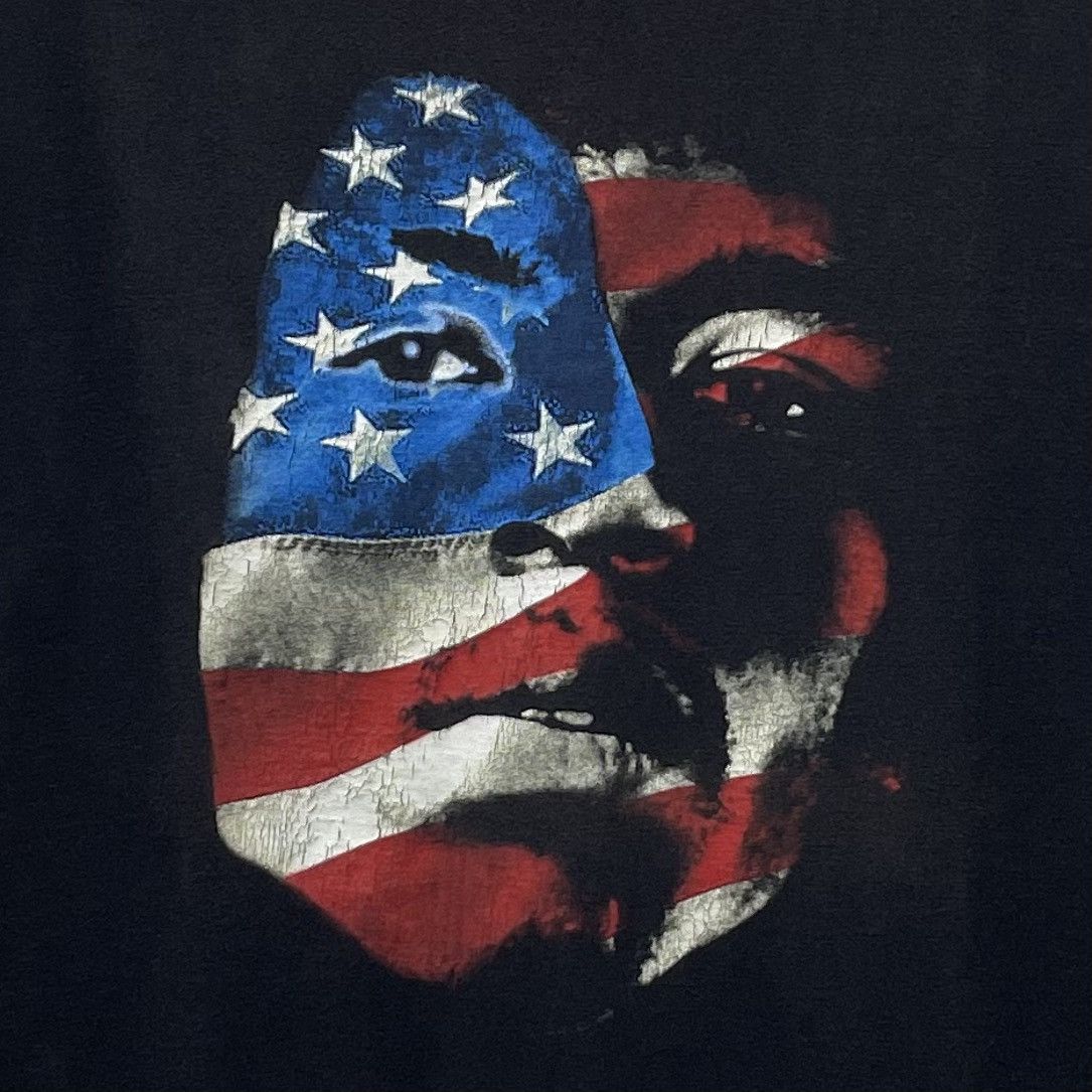 Band Tees Vintage Jimi Hendrix Face Usa Flag Rare T-Shirt 00s Size US L / EU 52-54 / 3 - 1 Thumbnail