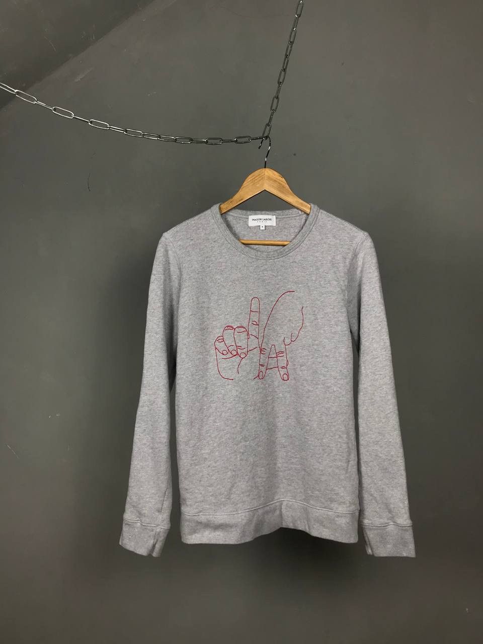 image of Maison Labiche Paris Designer Luxury Sweatshirt in Grey, Men's (Size Medium)