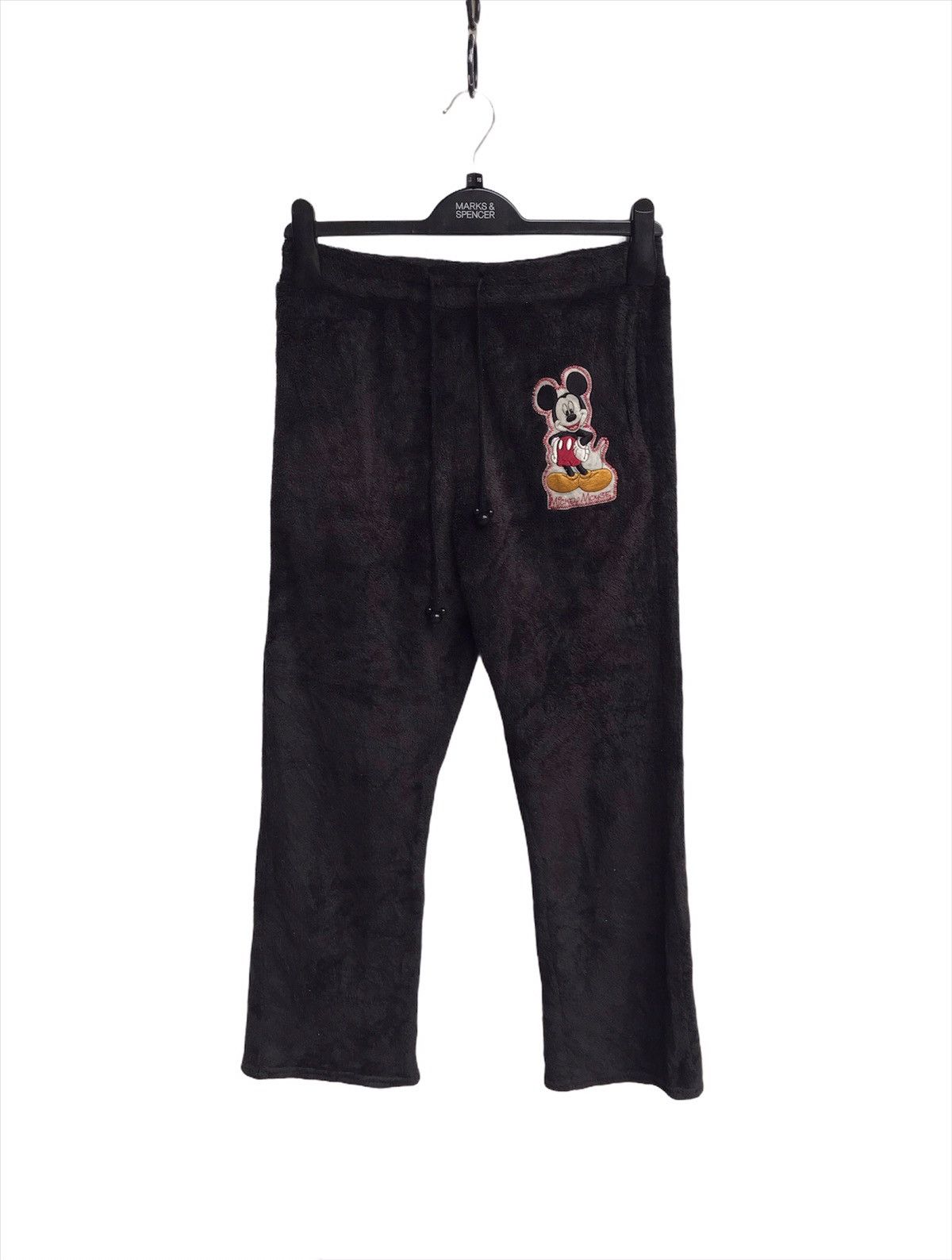 Disney × Vintage 🔥Disney Mickey Logo Soft Fleece Sweatpants Size US 27 - 1 Thumbnail