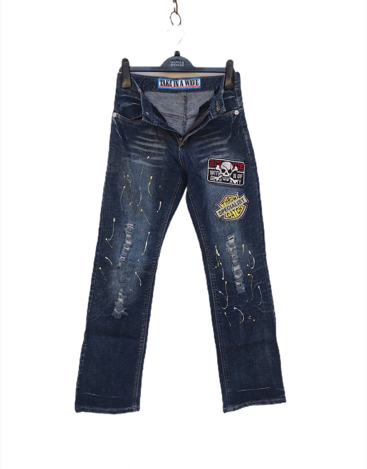 Japanese Brand 🔥Take In A Wave The Winner Nice Jeans Size US 26 / EU 42 - 3 Thumbnail