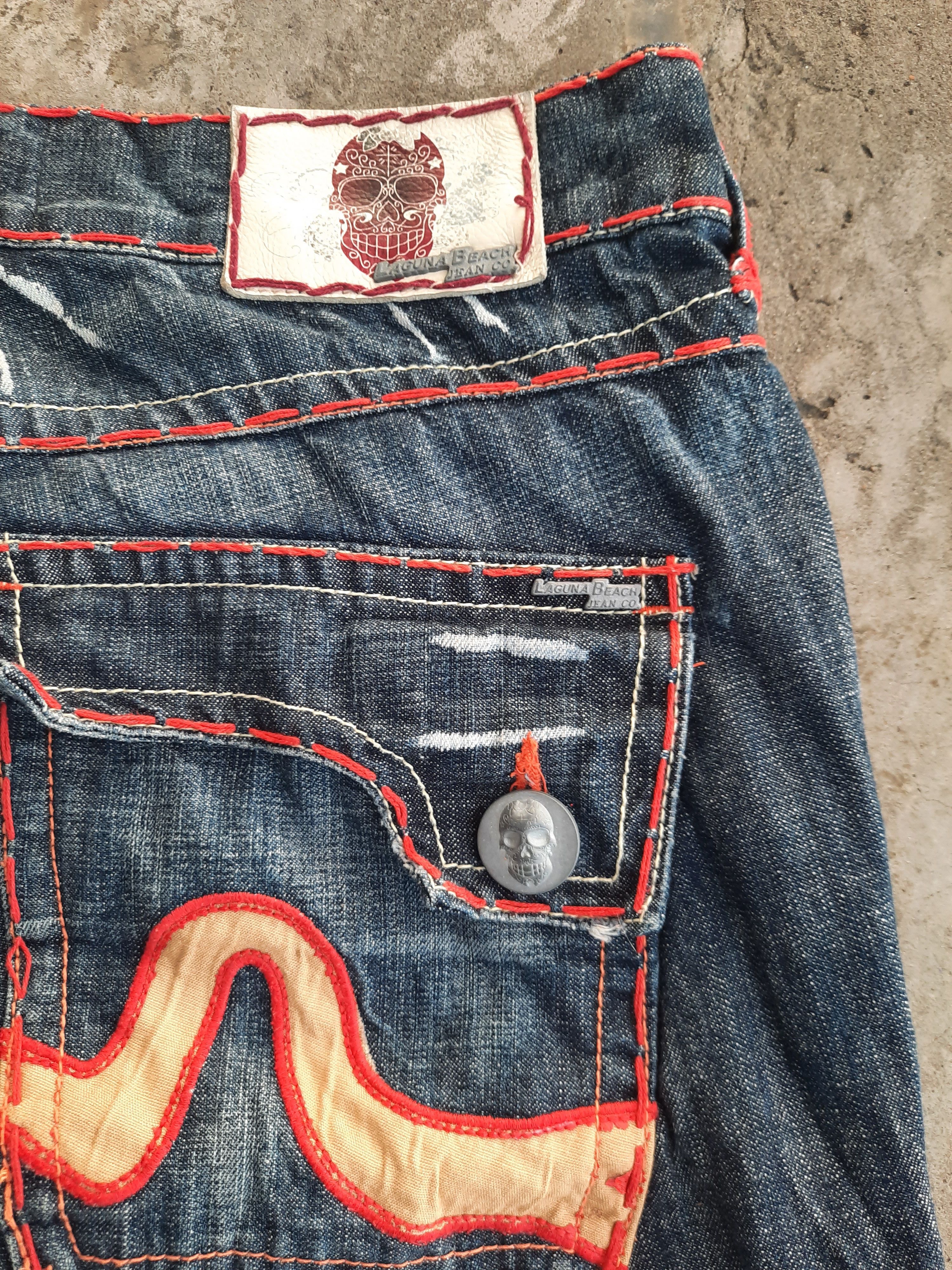 Japanese Brand Laguna Beach Skeleton Art Denim Size US 34 / EU 50 - 4 Thumbnail