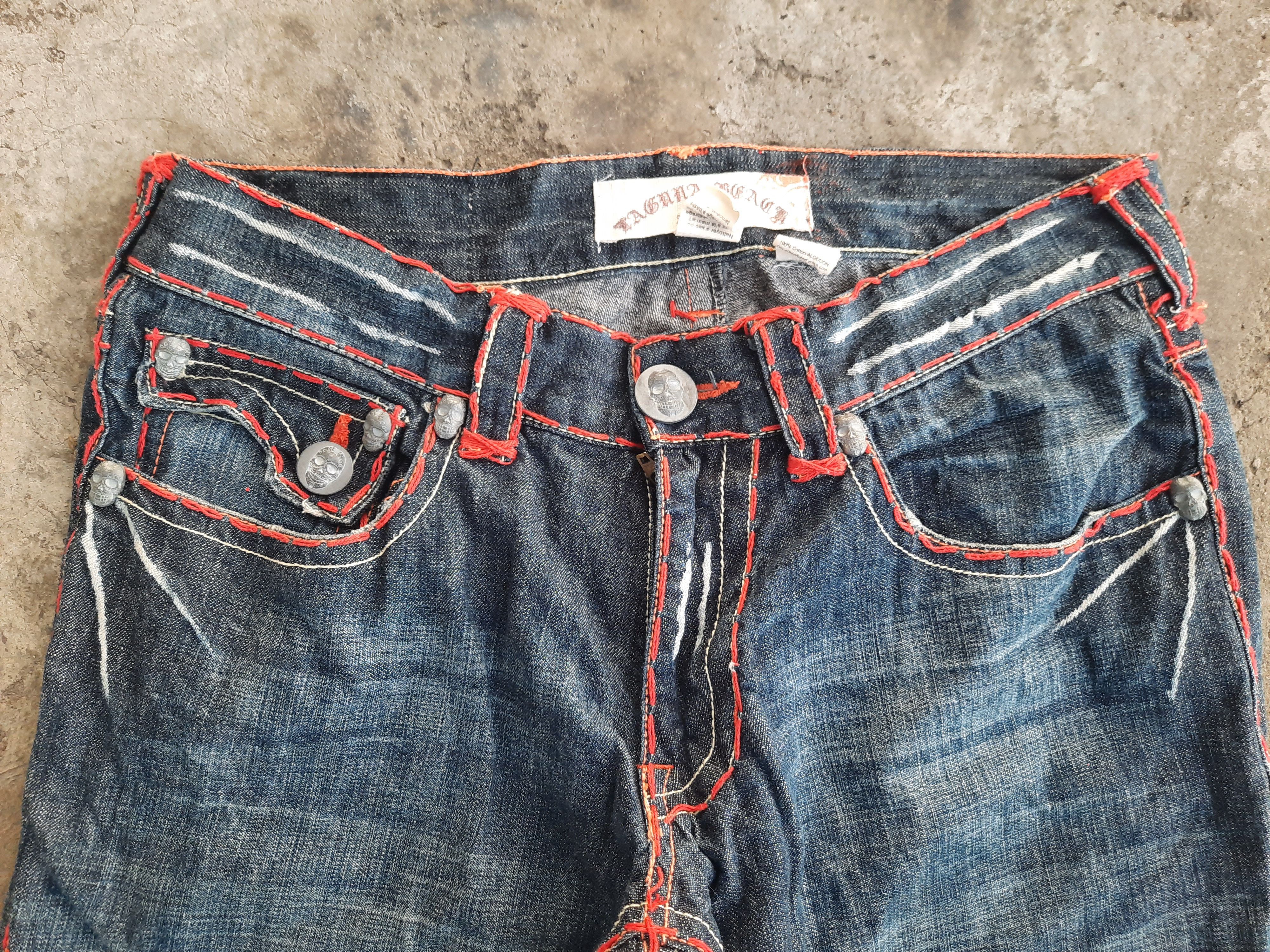 Japanese Brand Laguna Beach Skeleton Art Denim Size US 34 / EU 50 - 5 Thumbnail