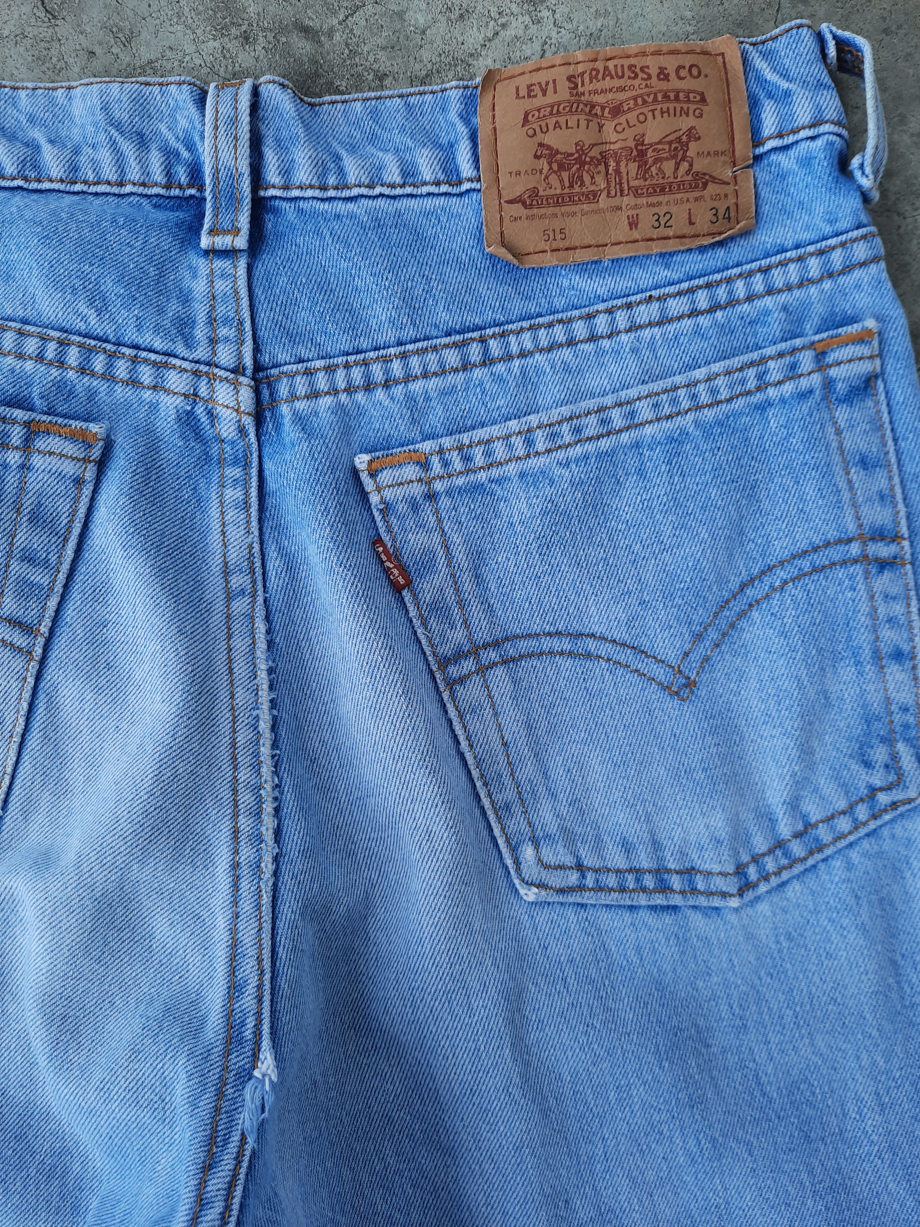Levi's Vintage Clothing × Vintage Vintage 90's Levi's 515 Blue Wash Jeans Size US 30 / EU 46 - 3 Thumbnail