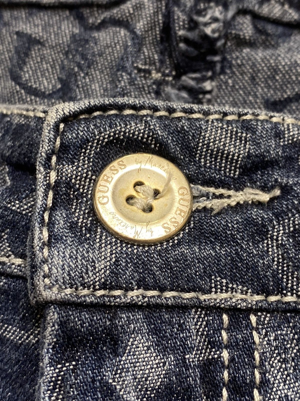 Designer × Guess × Vintage Guess by Marciano vintage blue denim jeans monogrammed Size 28" / US 6 / IT 42 - 7 Thumbnail