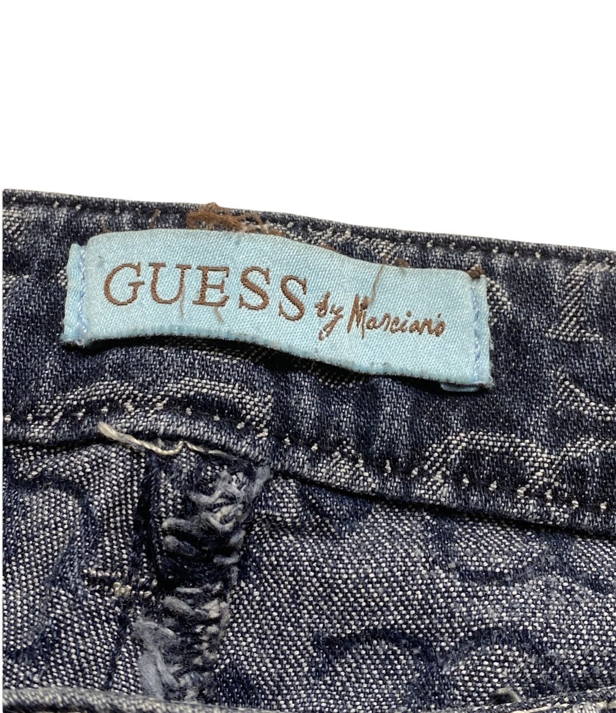 Designer × Guess × Vintage Guess by Marciano vintage blue denim jeans monogrammed Size 28" / US 6 / IT 42 - 6 Thumbnail