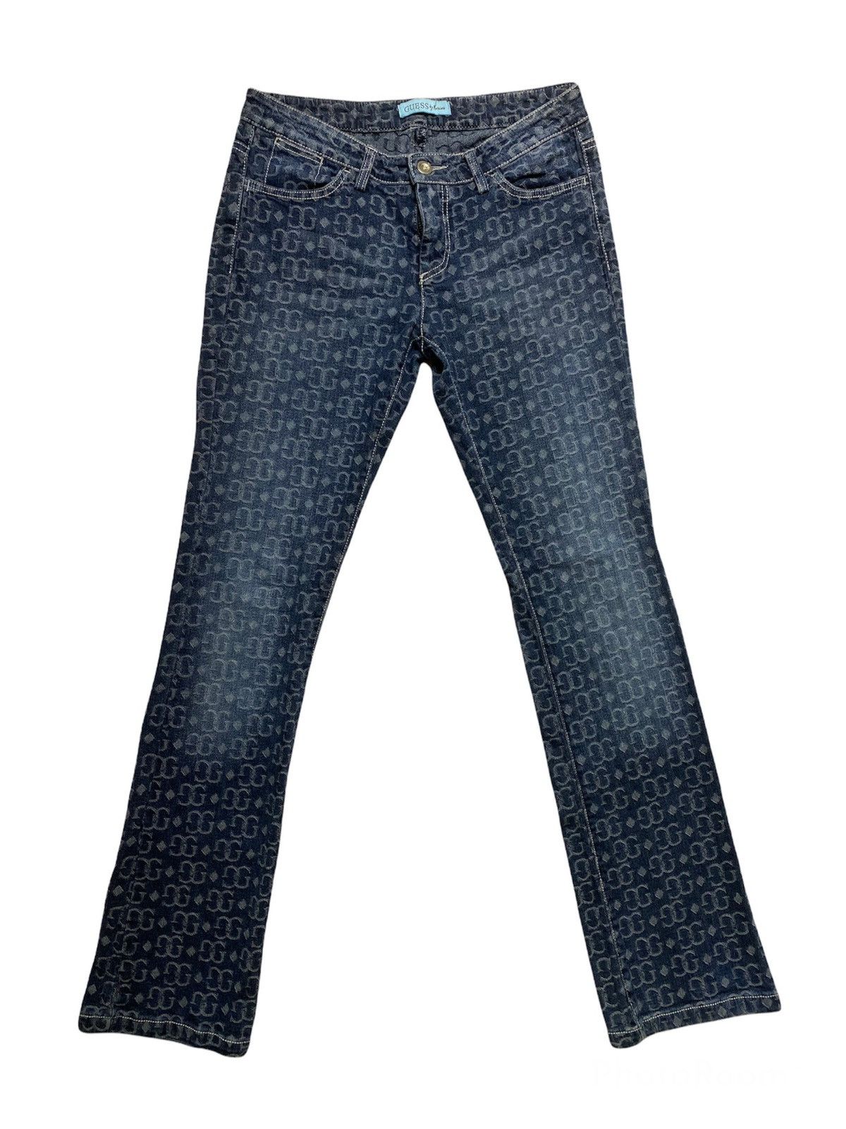Designer × Guess × Vintage Guess by Marciano vintage blue denim jeans monogrammed Size 28" / US 6 / IT 42 - 4 Thumbnail