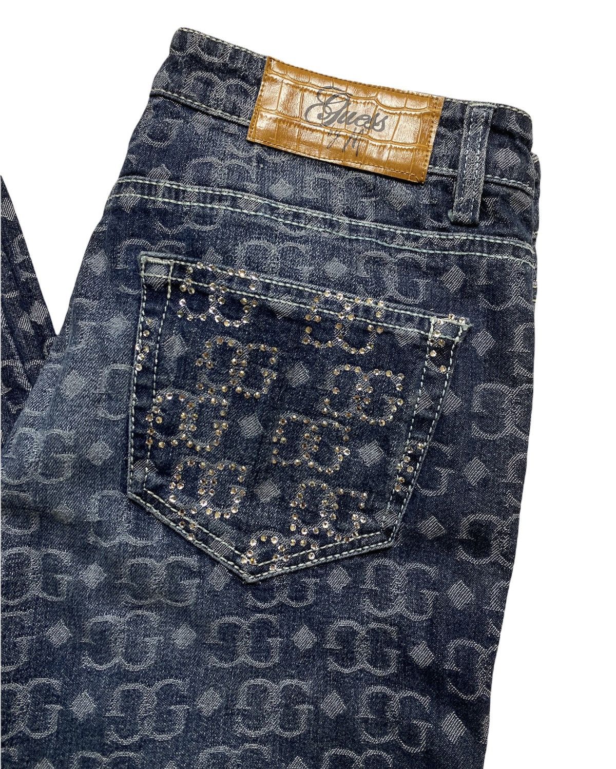 Designer × Guess × Vintage Guess by Marciano vintage blue denim jeans monogrammed Size 28" / US 6 / IT 42 - 2 Thumbnail