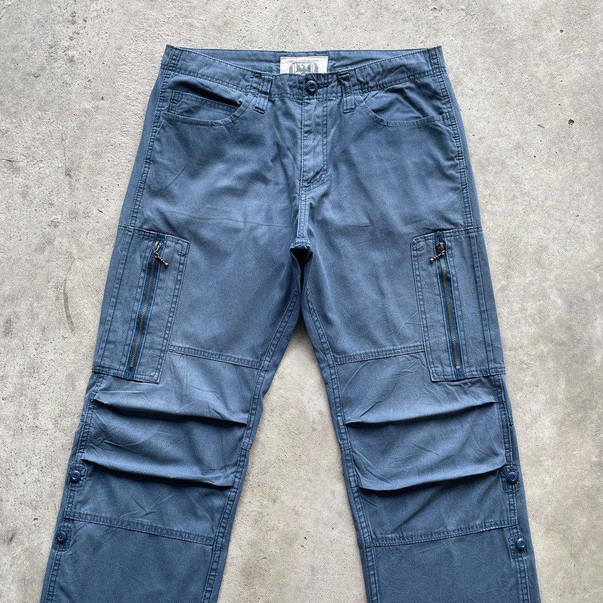 Japanese Brand Vintage Japanese Brand Double Knee Tactical Cargo Pants Size US 33 - 3 Thumbnail