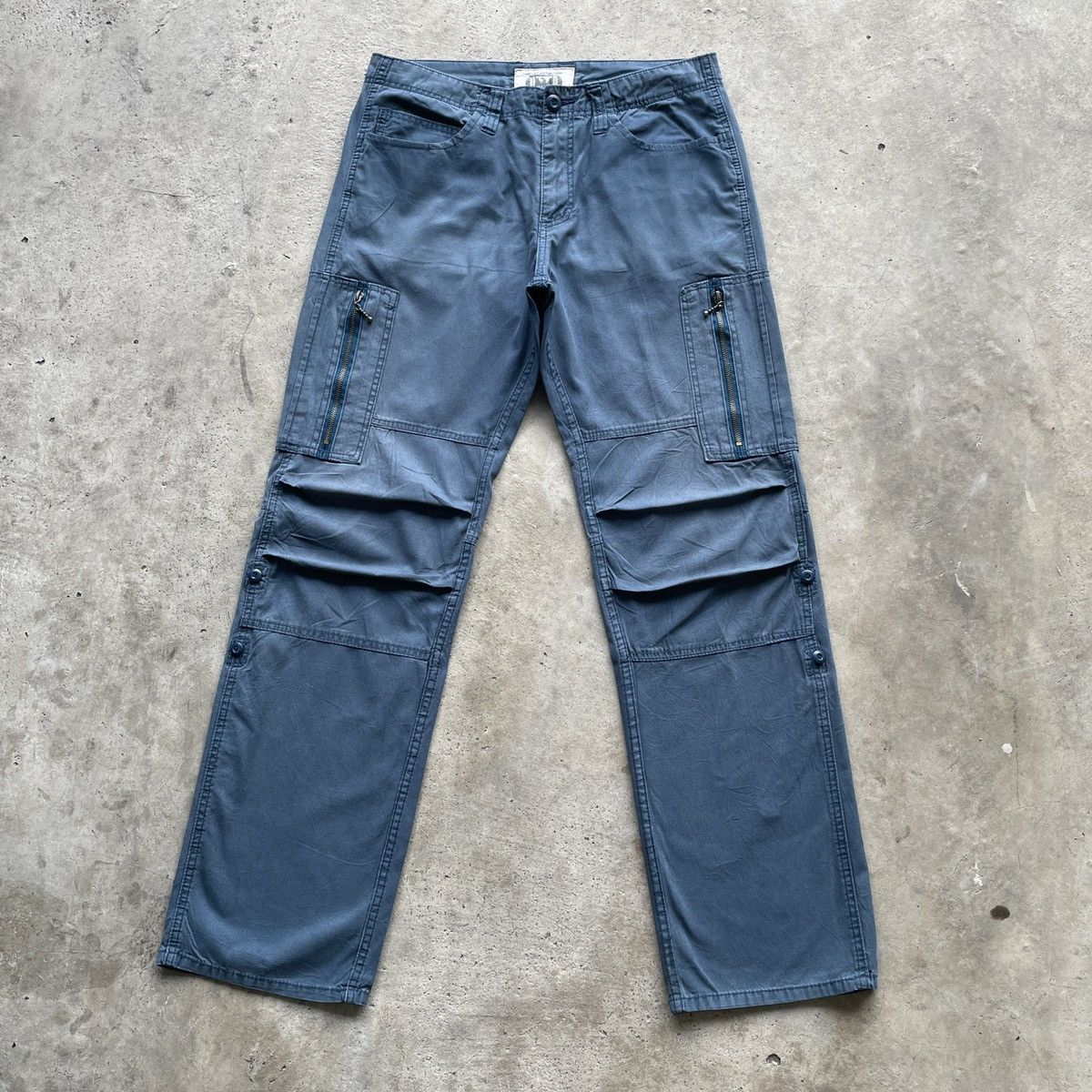Japanese Brand Vintage Japanese Brand Double Knee Tactical Cargo Pants Size US 33 - 1 Thumbnail