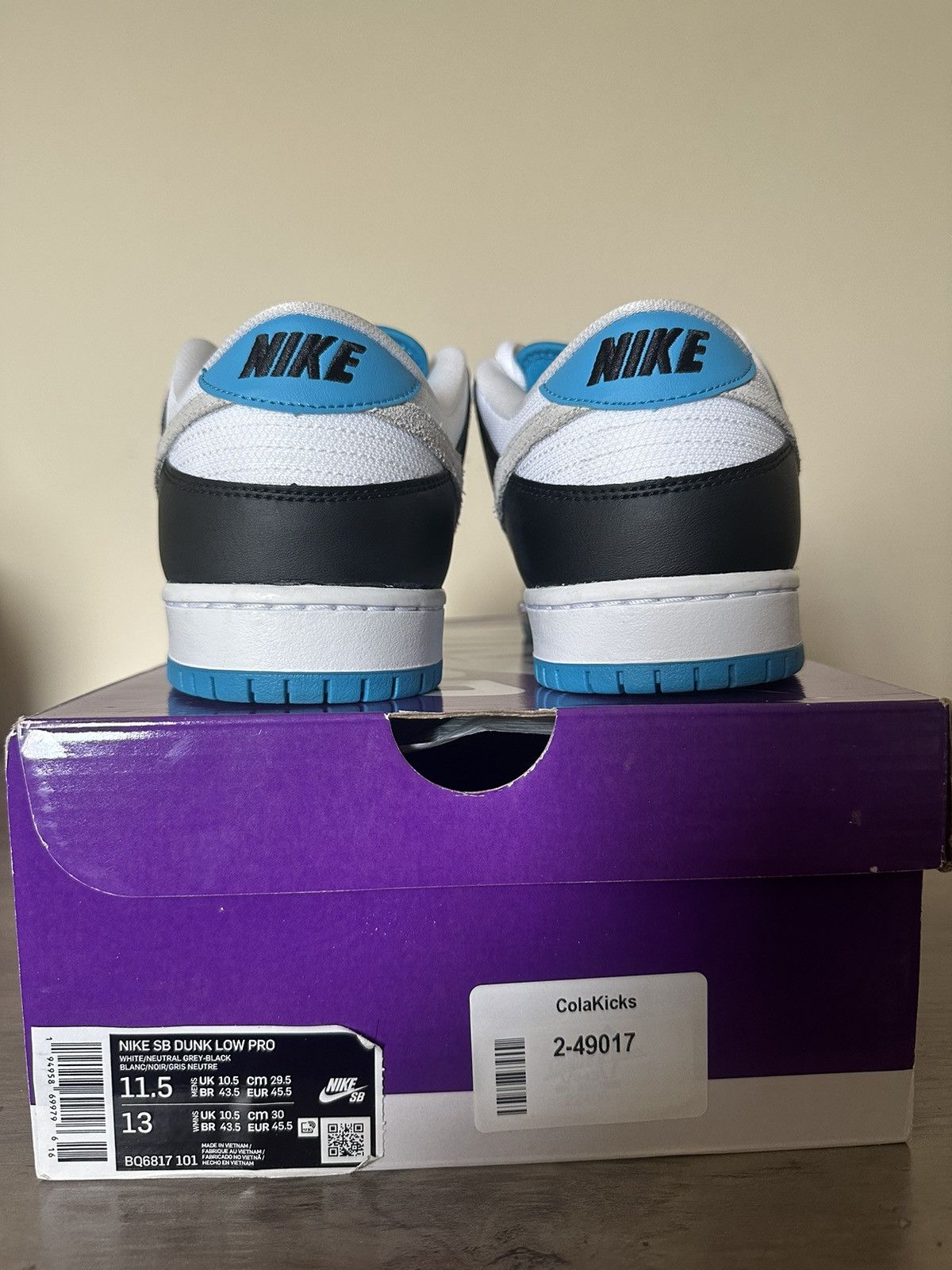 Nike Dunk Low Pro SB ‘Laser Blue’ Size US 11.5 / EU 44-45 - 4 Thumbnail