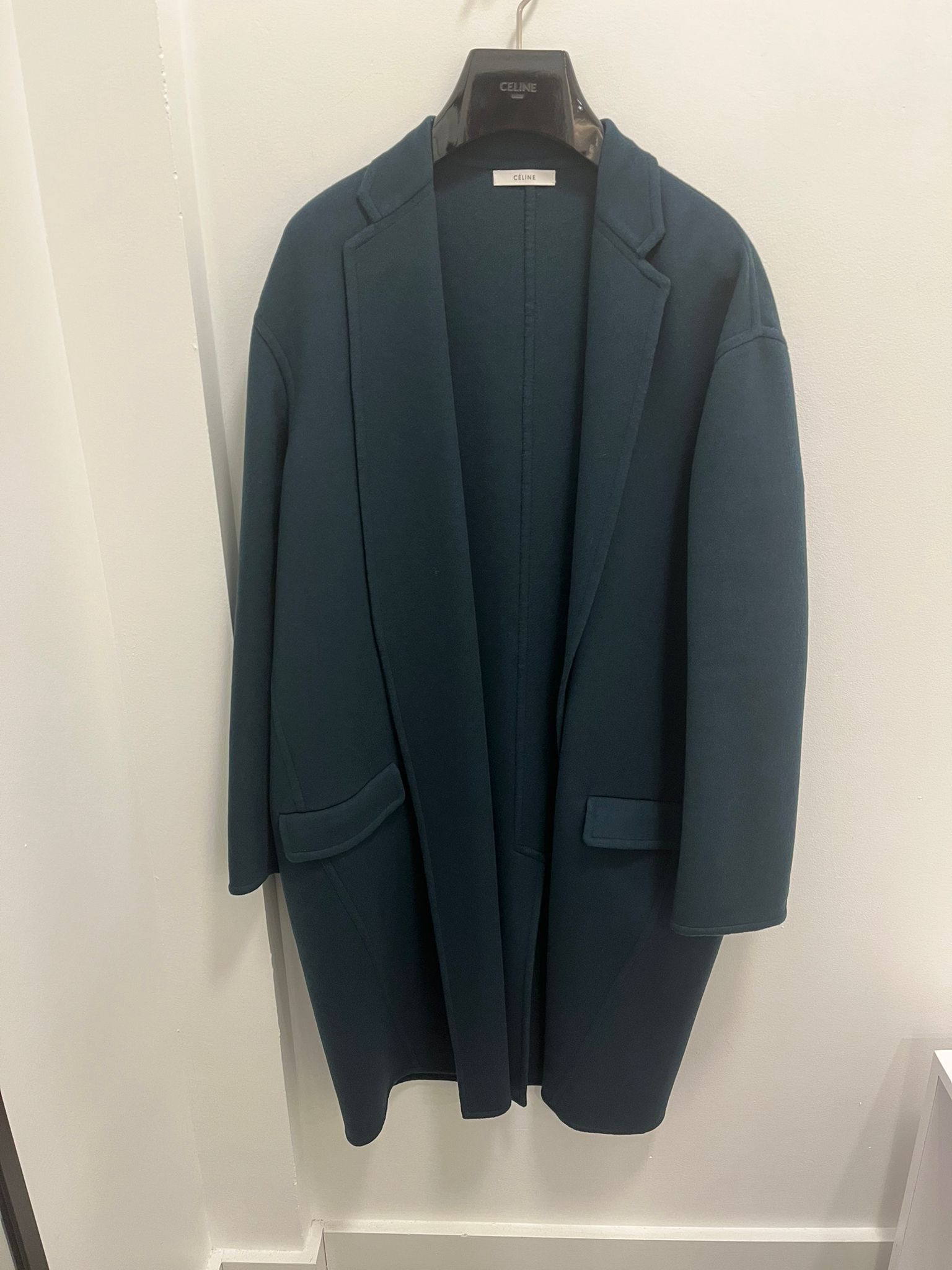 Celine Double Face Cashmere Coat in Green Size M / US 6-8 / IT 42-44 - 2 Thumbnail