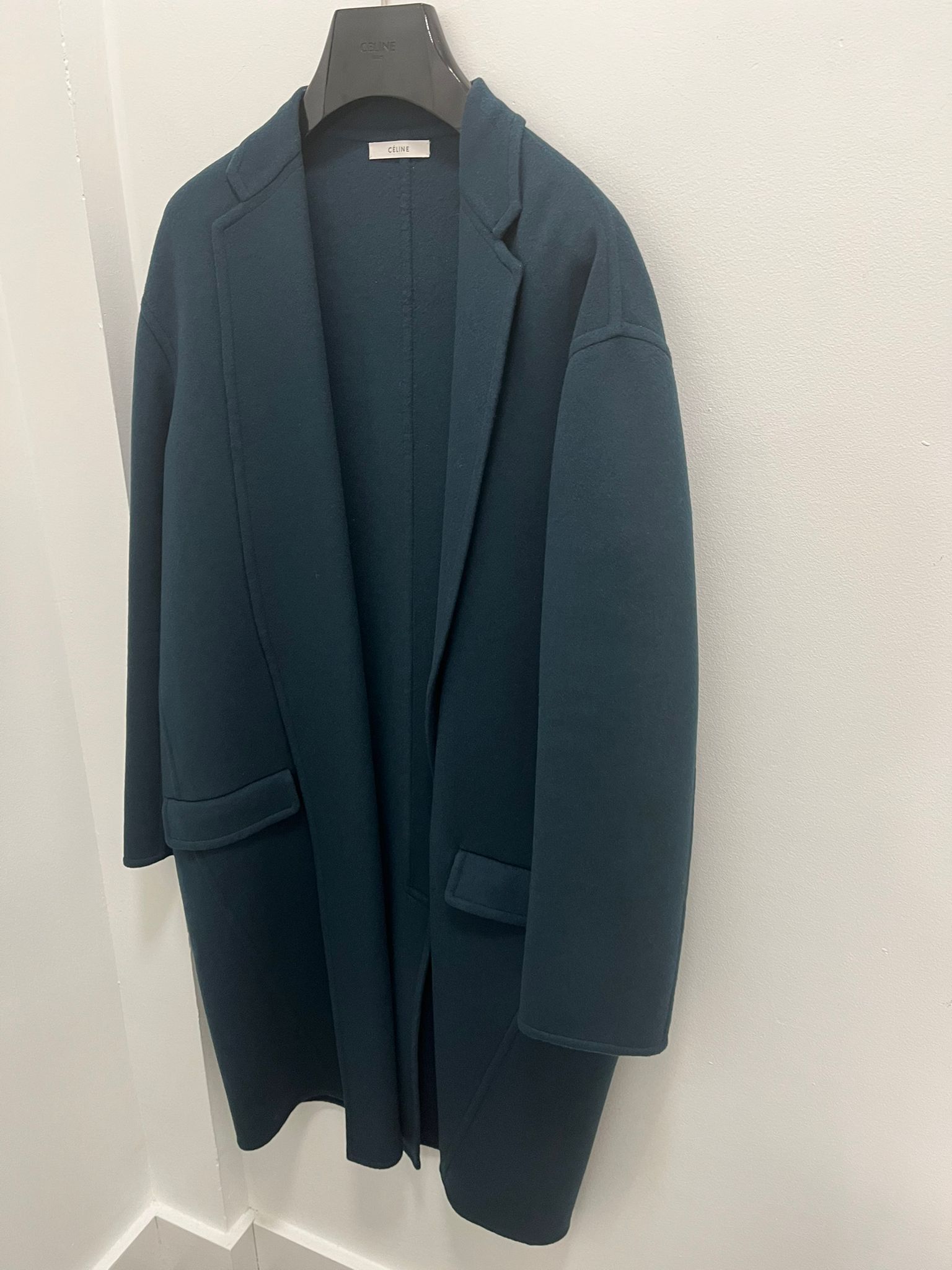 Celine Double Face Cashmere Coat in Green Size M / US 6-8 / IT 42-44 - 6 Thumbnail