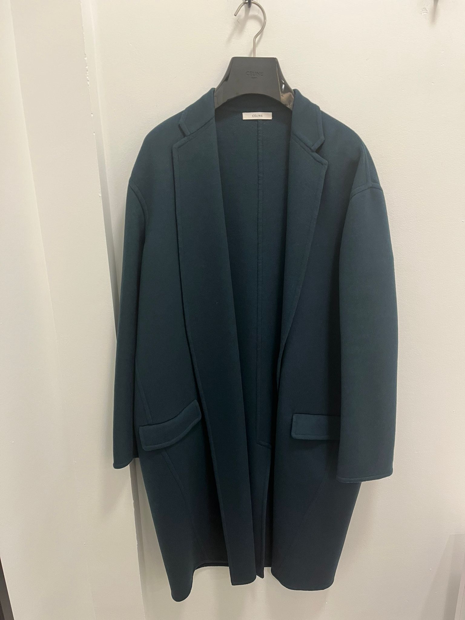 Celine Double Face Cashmere Coat in Green Size M / US 6-8 / IT 42-44 - 1 Thumbnail
