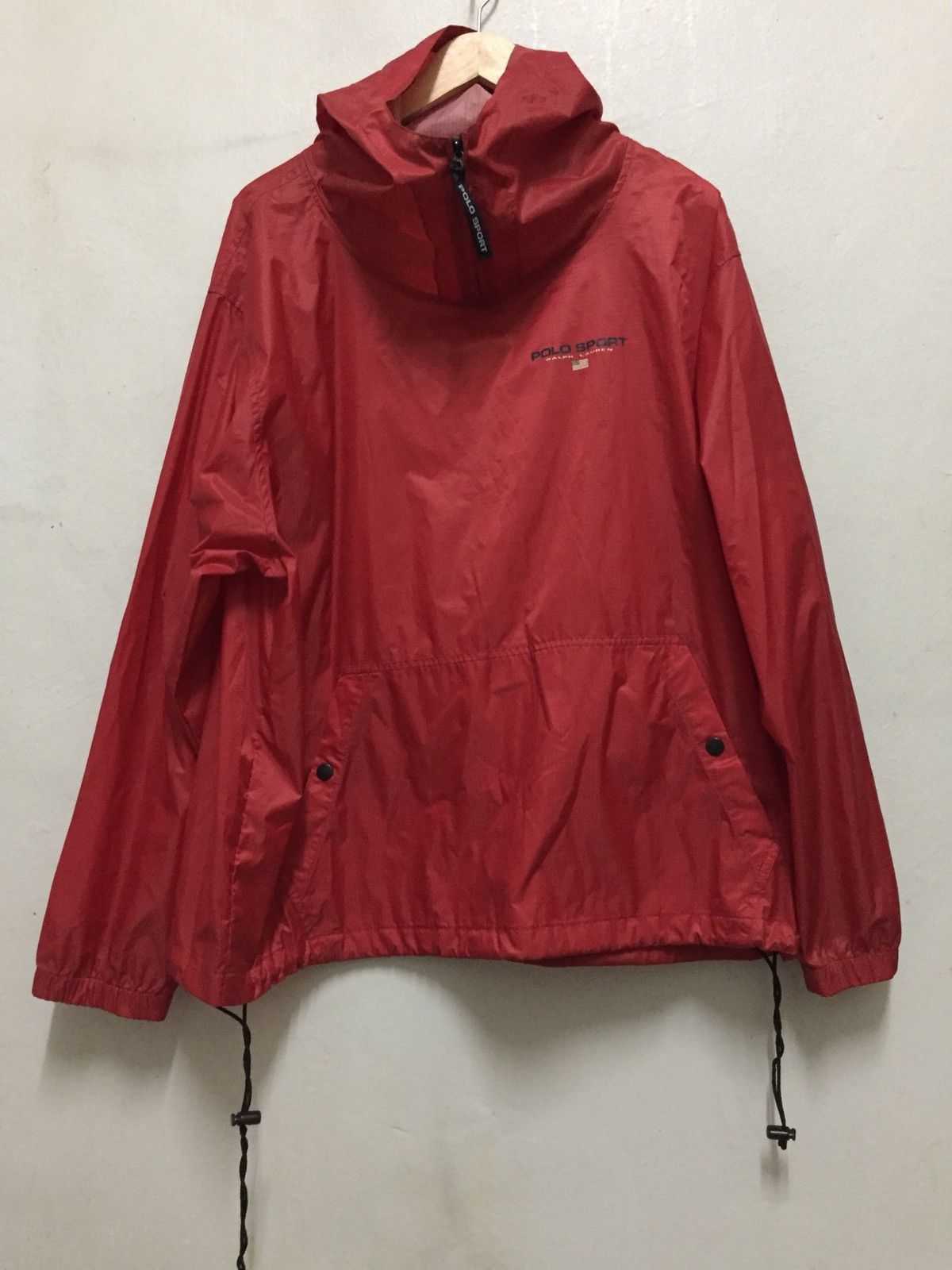 Polo Ralph Lauren Vintage Polo Sport Raplh Lauren Windbreaker Hoddie Red Colour Size US M / EU 48-50 / 2 - 1 Thumbnail