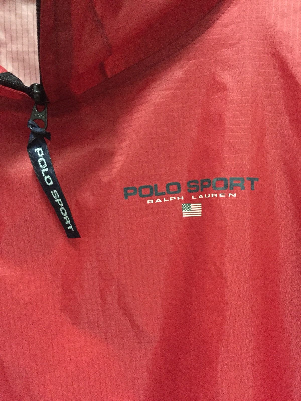 Polo Ralph Lauren Vintage Polo Sport Raplh Lauren Windbreaker Hoddie Red Colour Size US M / EU 48-50 / 2 - 10 Thumbnail