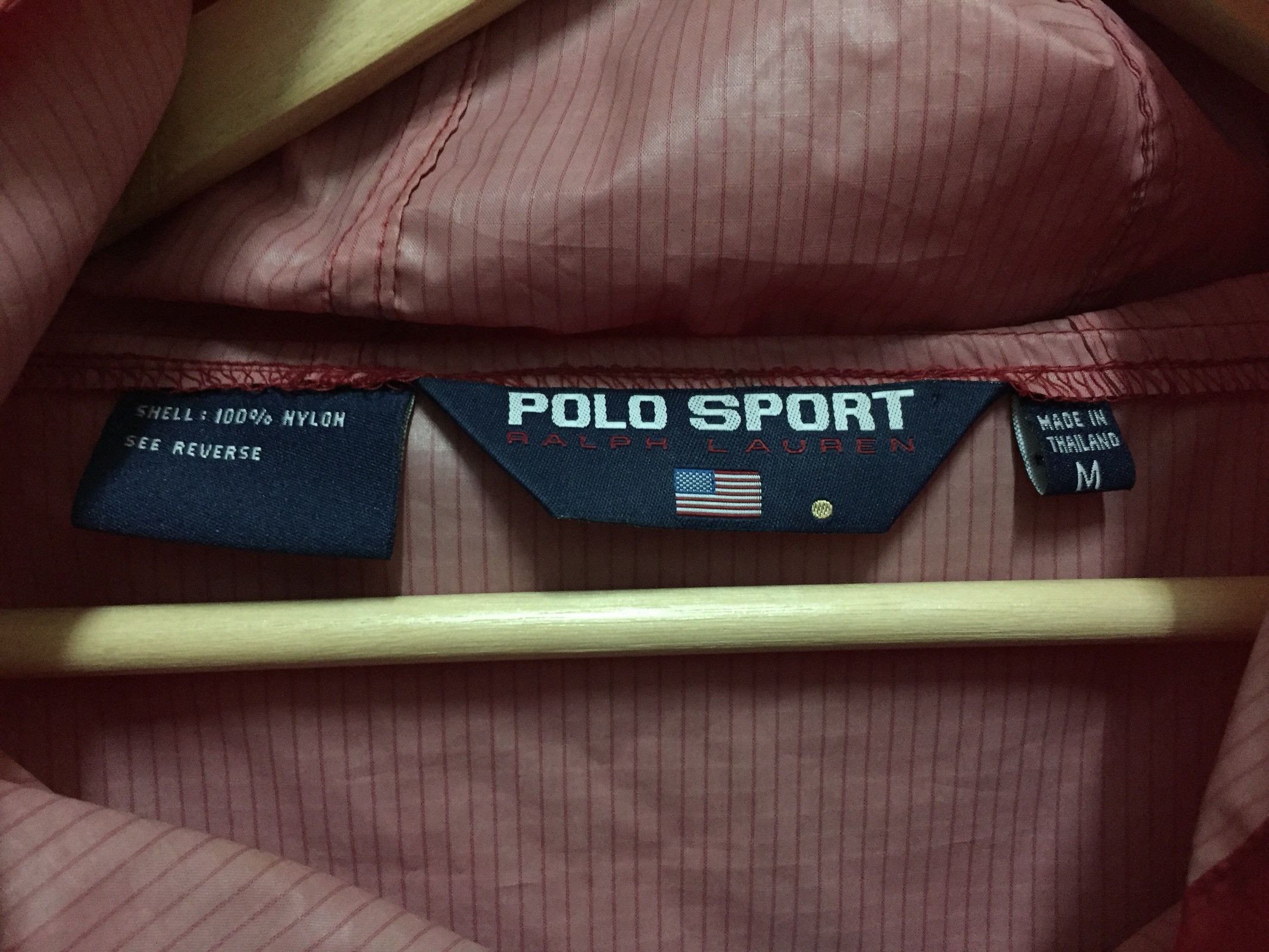Polo Ralph Lauren Vintage Polo Sport Raplh Lauren Windbreaker Hoddie Red Colour Size US M / EU 48-50 / 2 - 9 Thumbnail