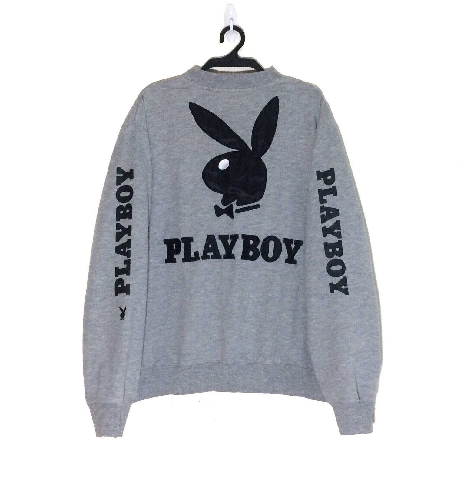 Playboy Playboy Big Logo Crewneck Grey Jumper Size US L / EU 52-54 / 3 - 1 Thumbnail