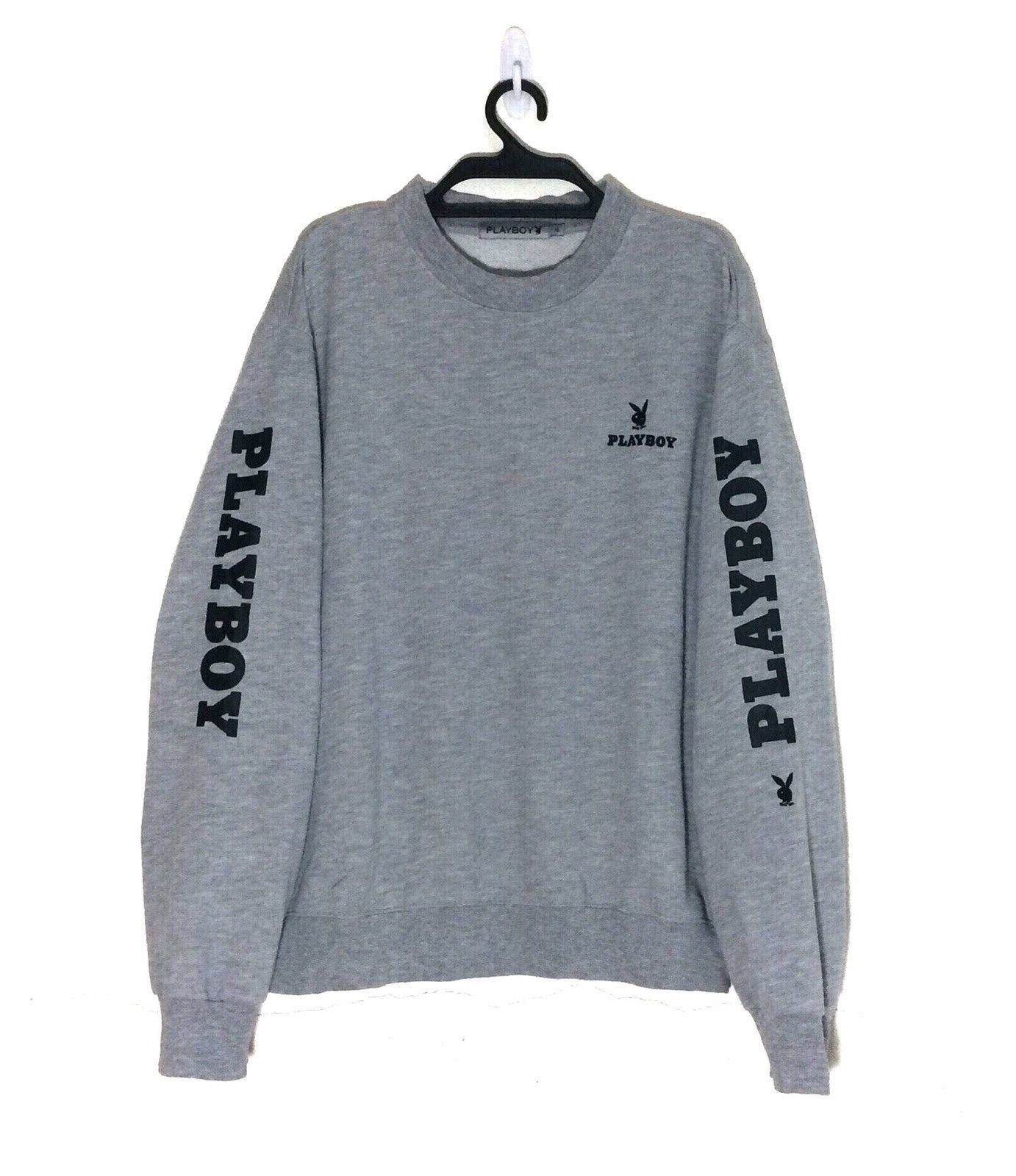 Playboy Playboy Big Logo Crewneck Grey Jumper Size US L / EU 52-54 / 3 - 2 Thumbnail