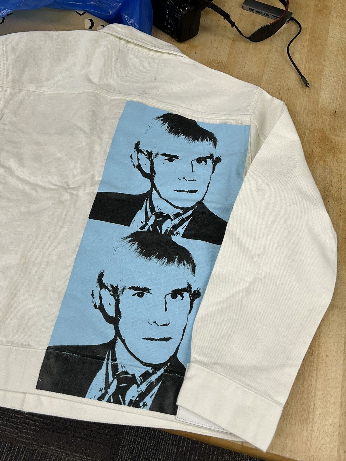 Andy Warhol Calvin Klein Andy Warhol White Denim Jacket XL Size US XL / EU 56 / 4 - 5 Thumbnail