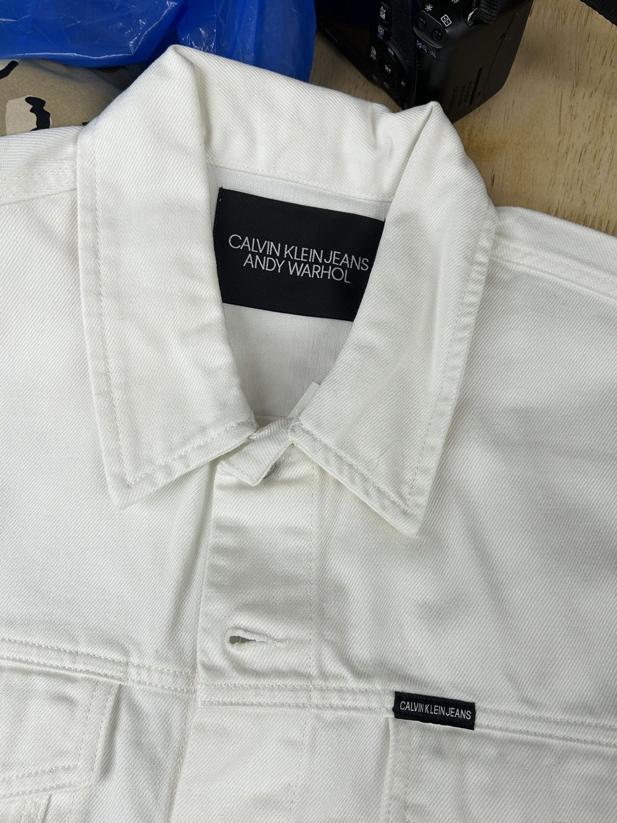 Andy Warhol Calvin Klein Andy Warhol White Denim Jacket XL Size US XL / EU 56 / 4 - 3 Thumbnail