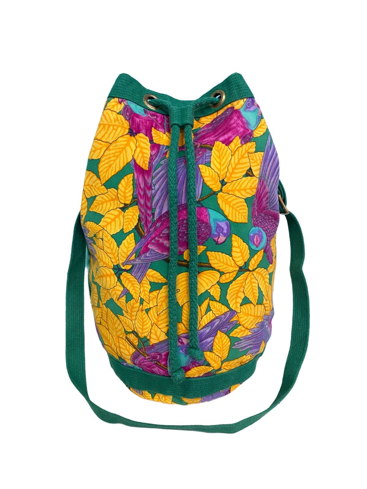 Hermes RARE AUTHENTIC VINTAGE HERMES PARROT DRAWSTRING SHOULDER BAG Size ONE SIZE - 2 Thumbnail