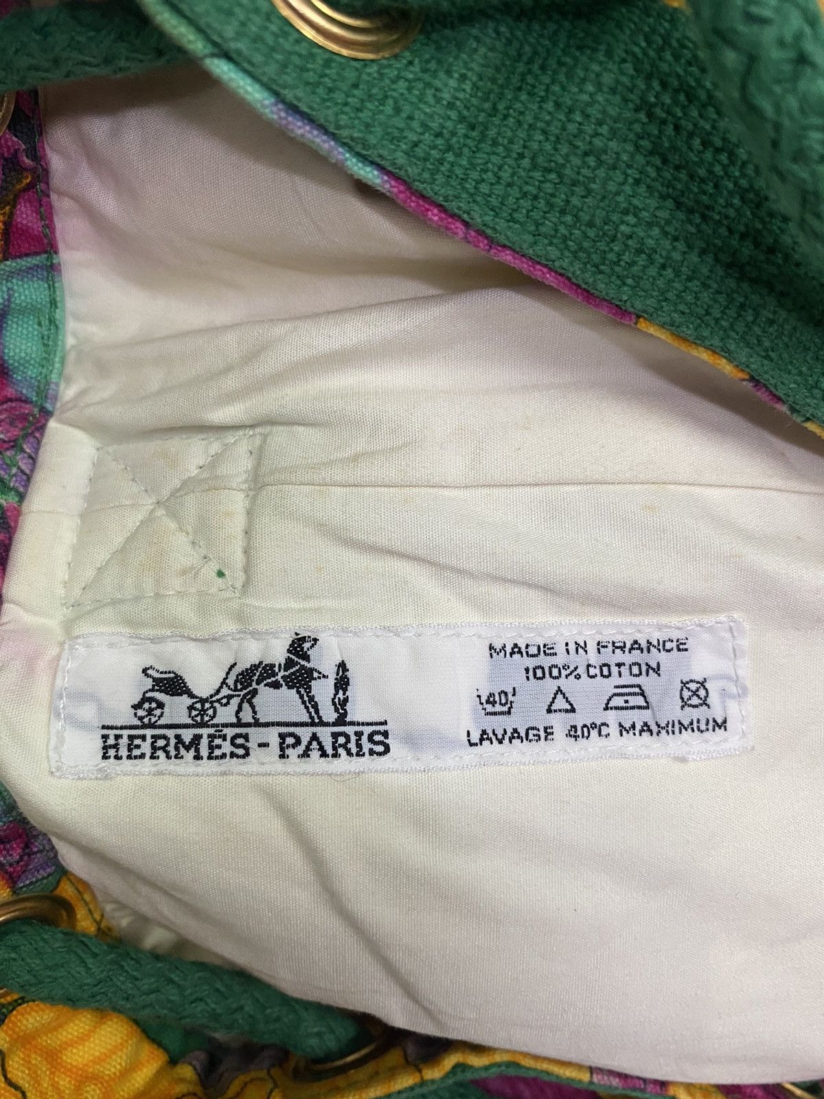 Hermes RARE AUTHENTIC VINTAGE HERMES PARROT DRAWSTRING SHOULDER BAG Size ONE SIZE - 11 Thumbnail