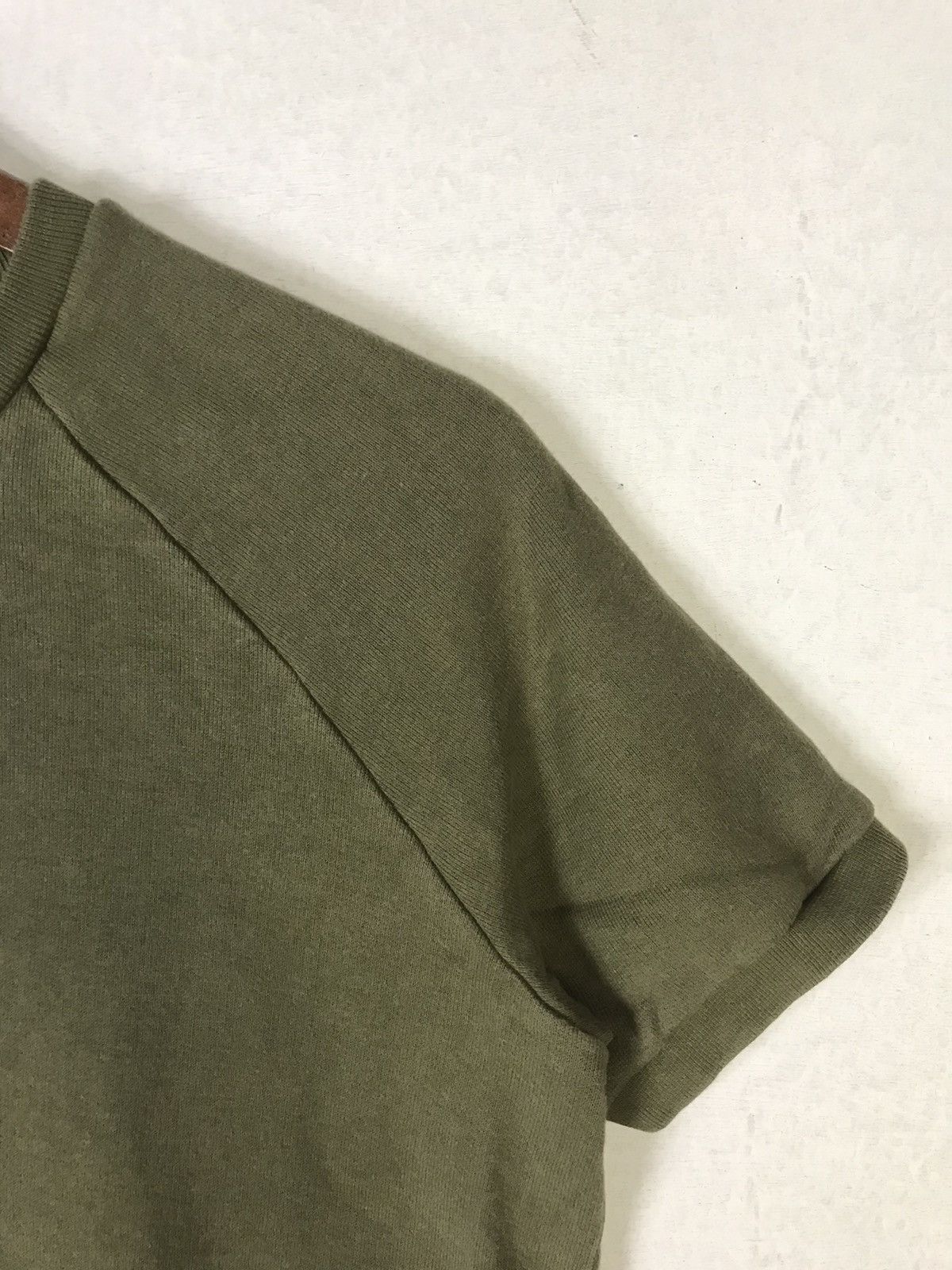 Helmut Lang Women Army Short Sleeve Crewneck Sweatshirt Size S / US 4 / IT 40 - 3 Thumbnail