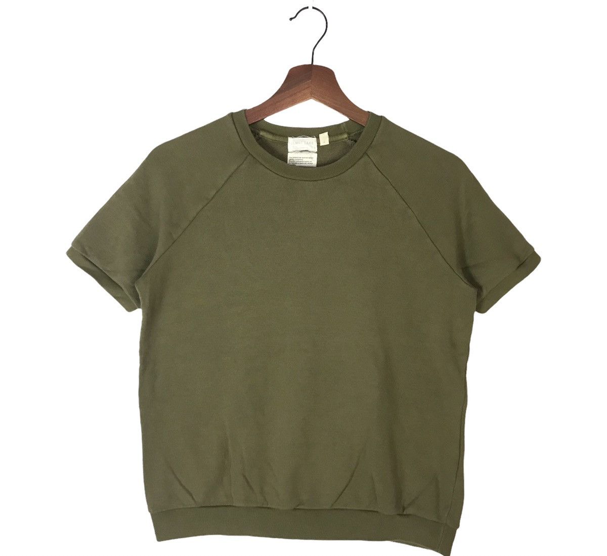 Helmut Lang Women Army Short Sleeve Crewneck Sweatshirt Size S / US 4 / IT 40 - 1 Thumbnail
