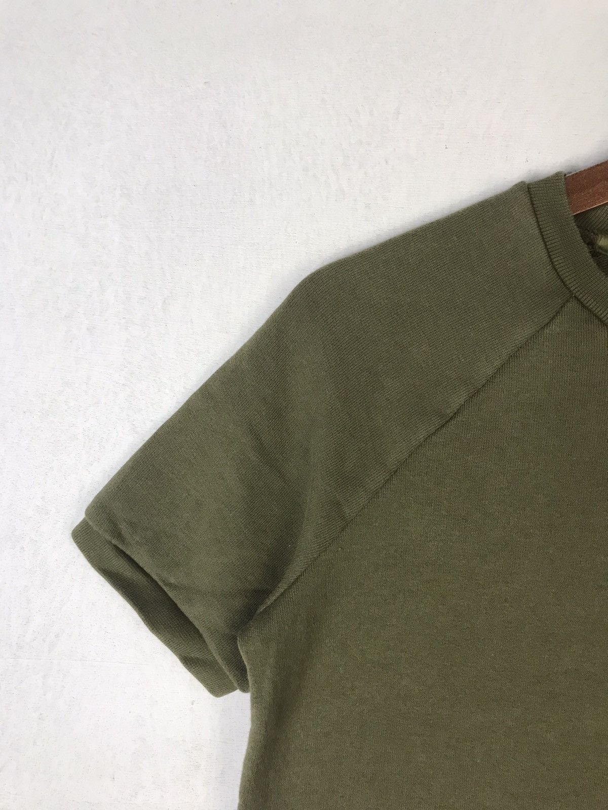 Helmut Lang Women Army Short Sleeve Crewneck Sweatshirt Size S / US 4 / IT 40 - 4 Thumbnail