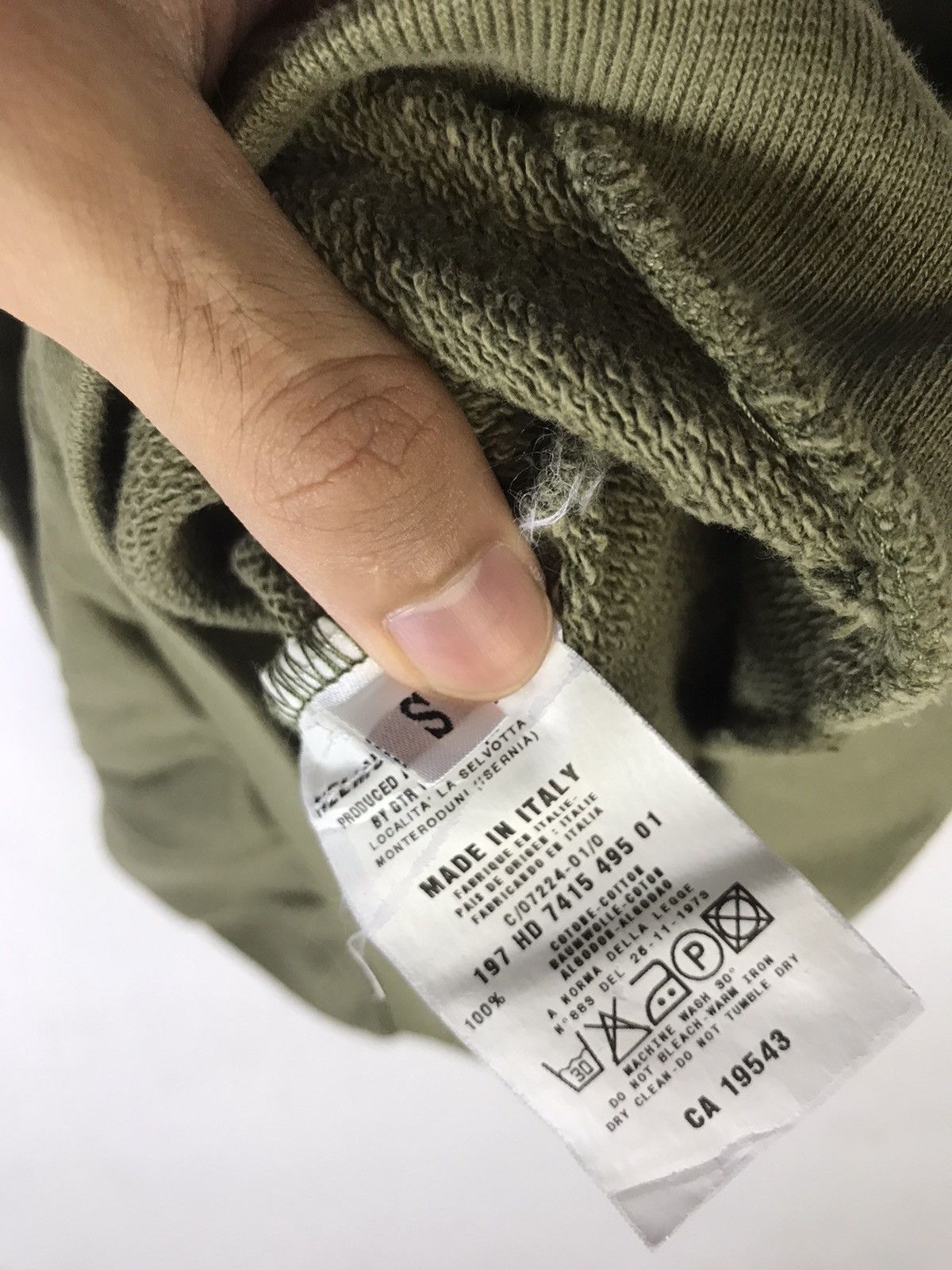 Helmut Lang Women Army Short Sleeve Crewneck Sweatshirt Size S / US 4 / IT 40 - 7 Thumbnail