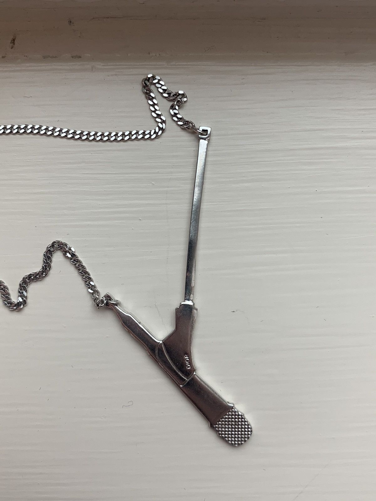 Dior homme ディオール オム マイク ネックレス エディ スリマン Dior × Hedi Slimane Dior Homme SS05 Microphone Silver
