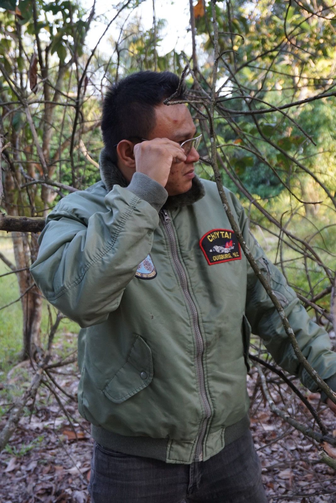 Vintage Military bomber jacket vintage Size US M / EU 48-50 / 2 - 3 Thumbnail