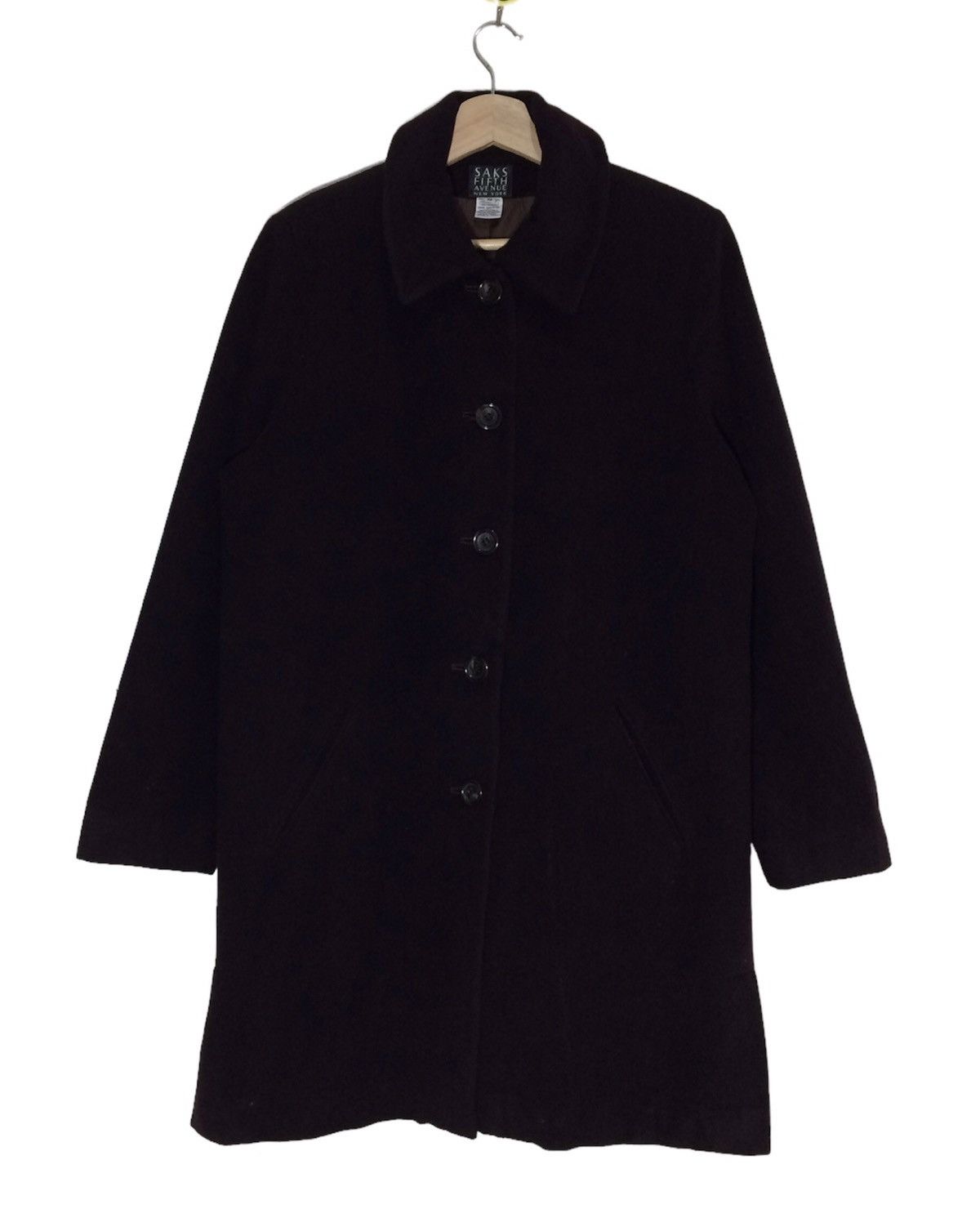 Saks Fifth Avenue Rare SAKS FIFTH AVENUE new york Wool Long Coat Jacket Size US M / EU 48-50 / 2 - 1 Thumbnail