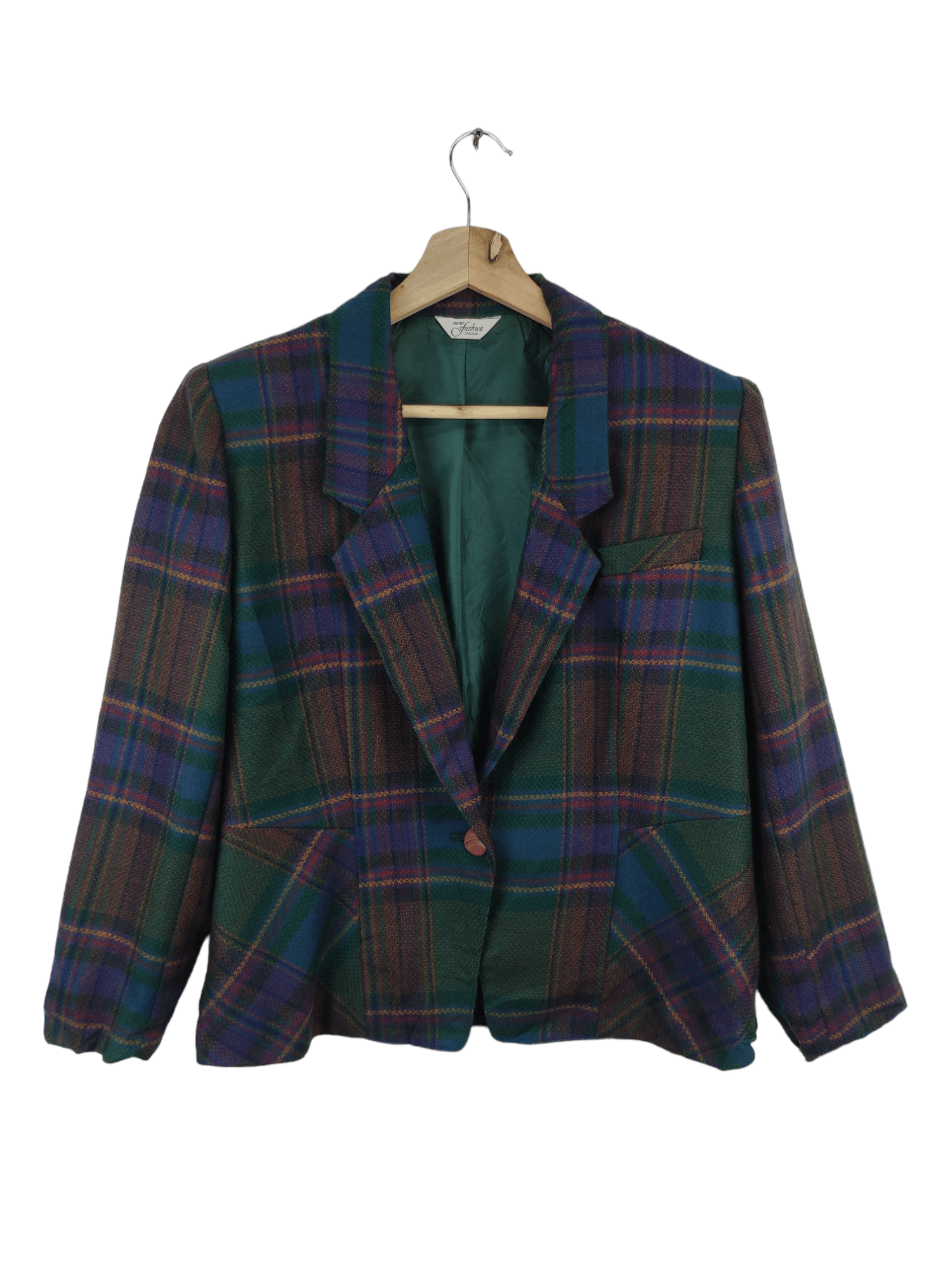 Japanese Brand Vintage Japanese Wool Checkered Blazer Tartan Pattern Size M / US 6-8 / IT 42-44 - 1 Thumbnail