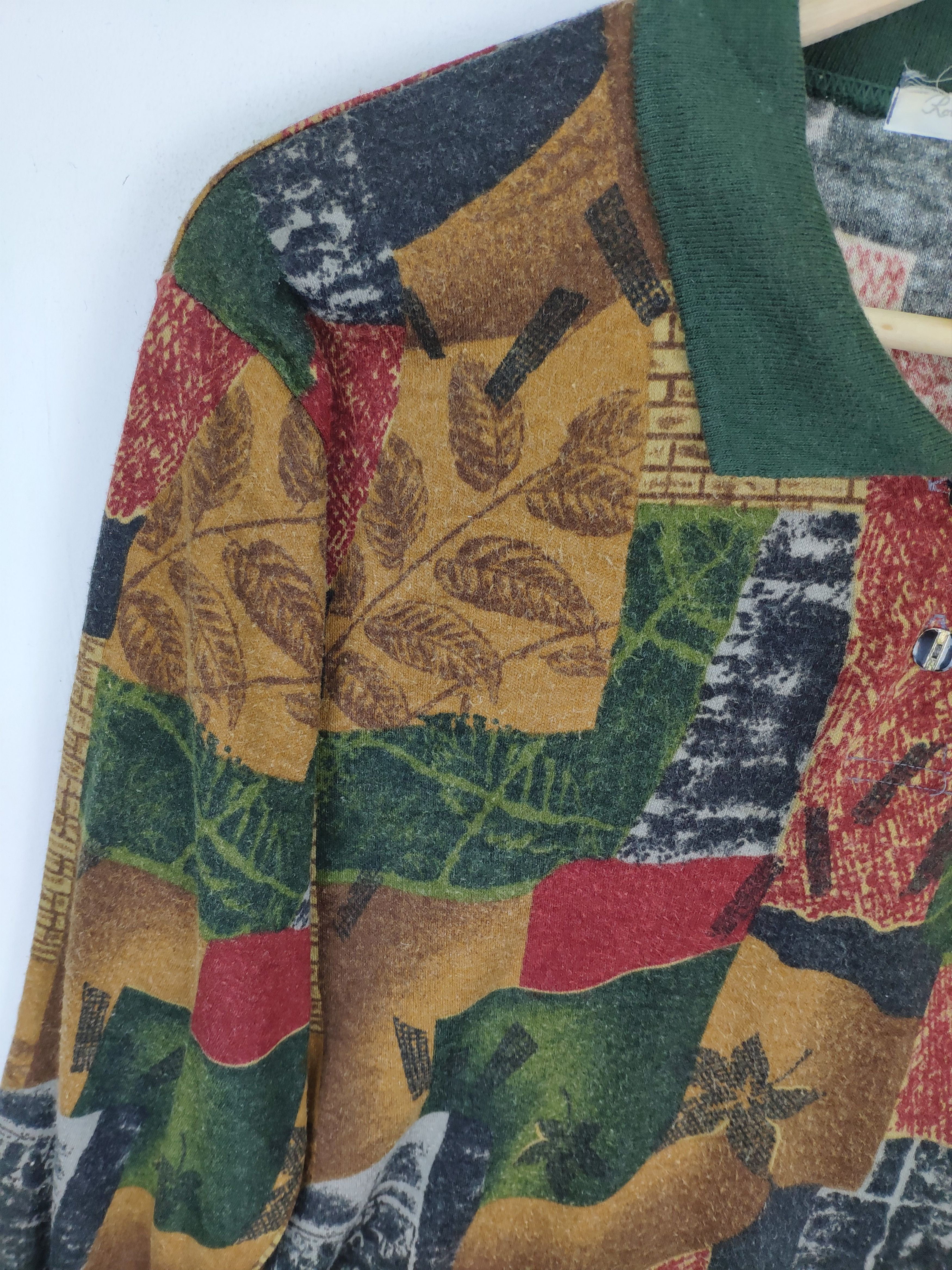 Japanese Brand × Vintage Vintage Polo Shirt Long Sleeve Art Motif Size M / US 6-8 / IT 42-44 - 10 Thumbnail