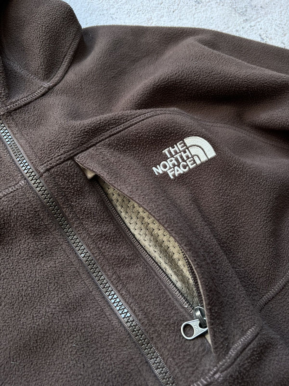 The North Face × Vintage 🤎 Vintage The North Face Brown Fleece Hoodie Jacket Size L / US 10 / IT 46 - 10 Thumbnail