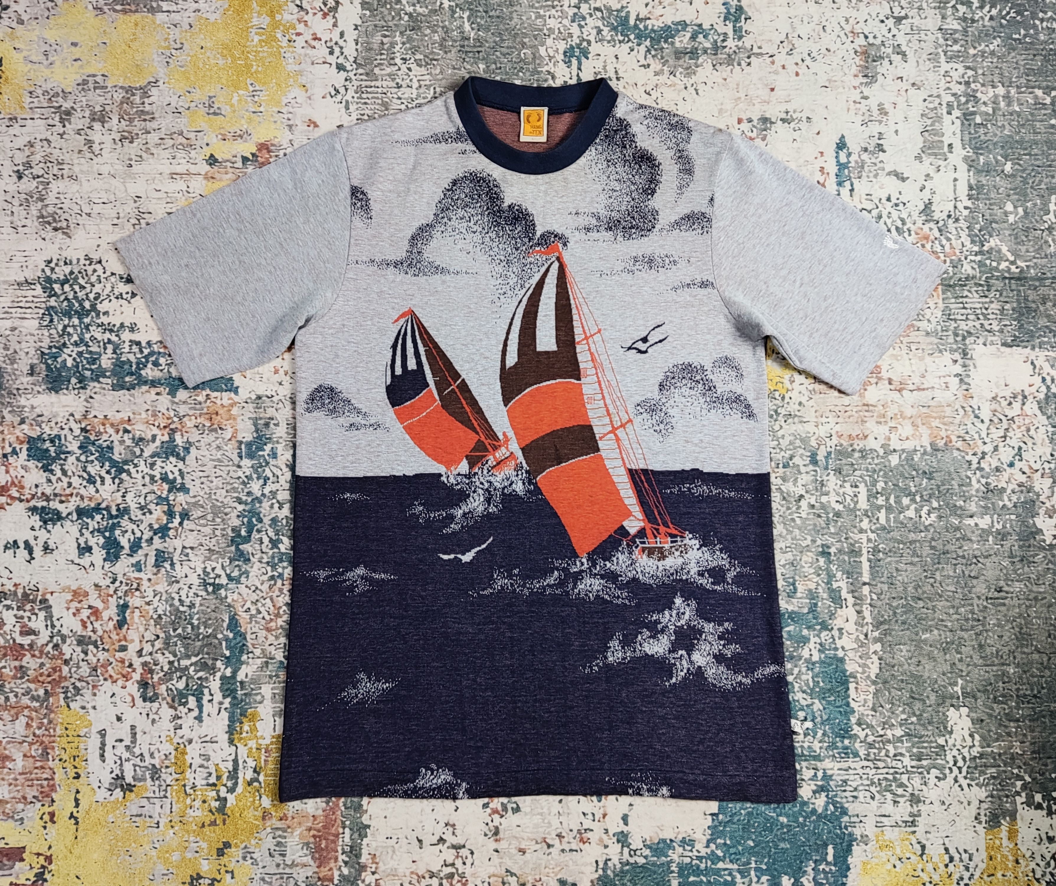 Vintage 70-80s Hang Ten Full Print Tee Very Rare