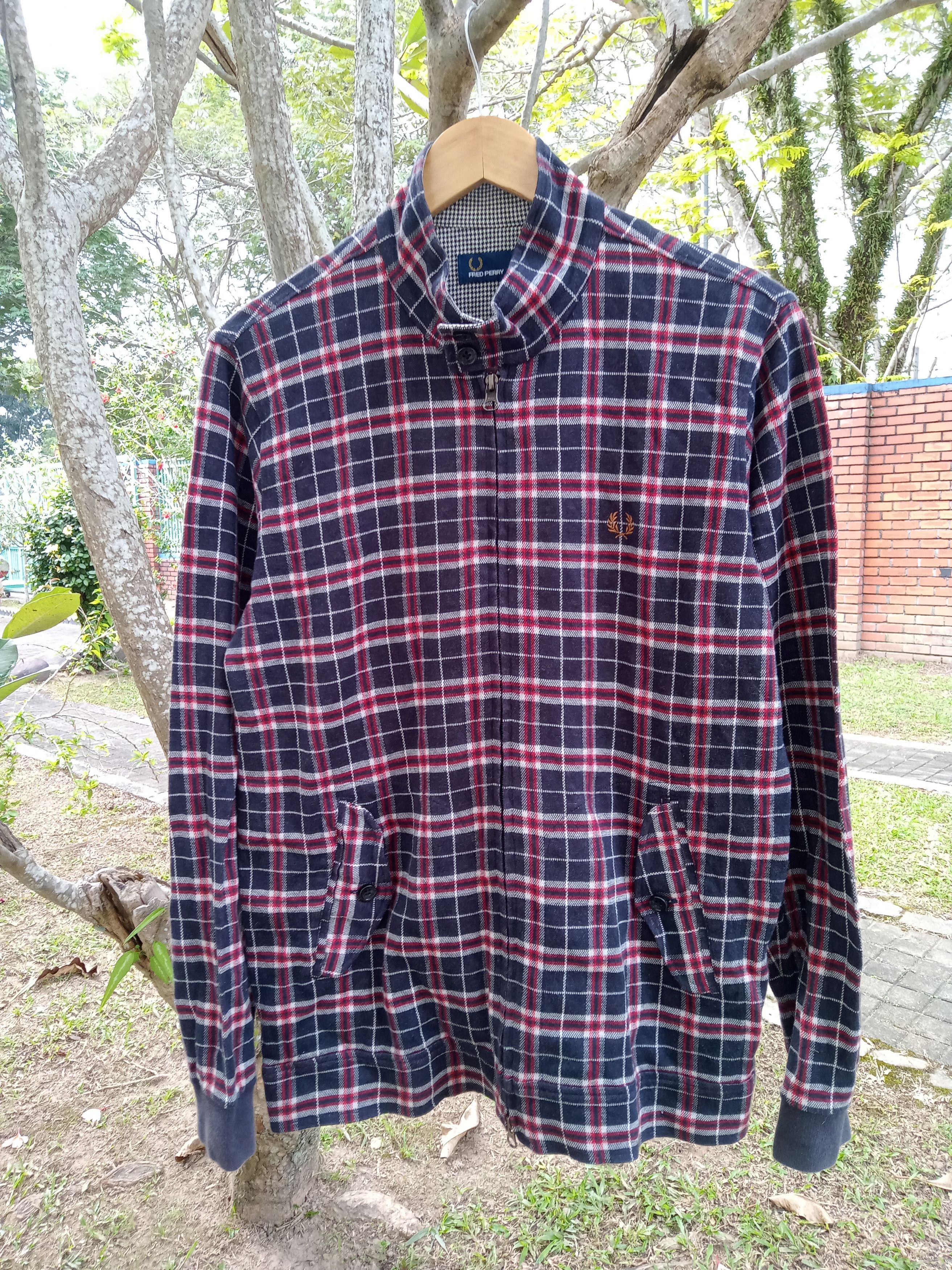 image of Archival Clothing Vintage Fred Perry Checked Zipper Jacket, Men's (Size Medium)
