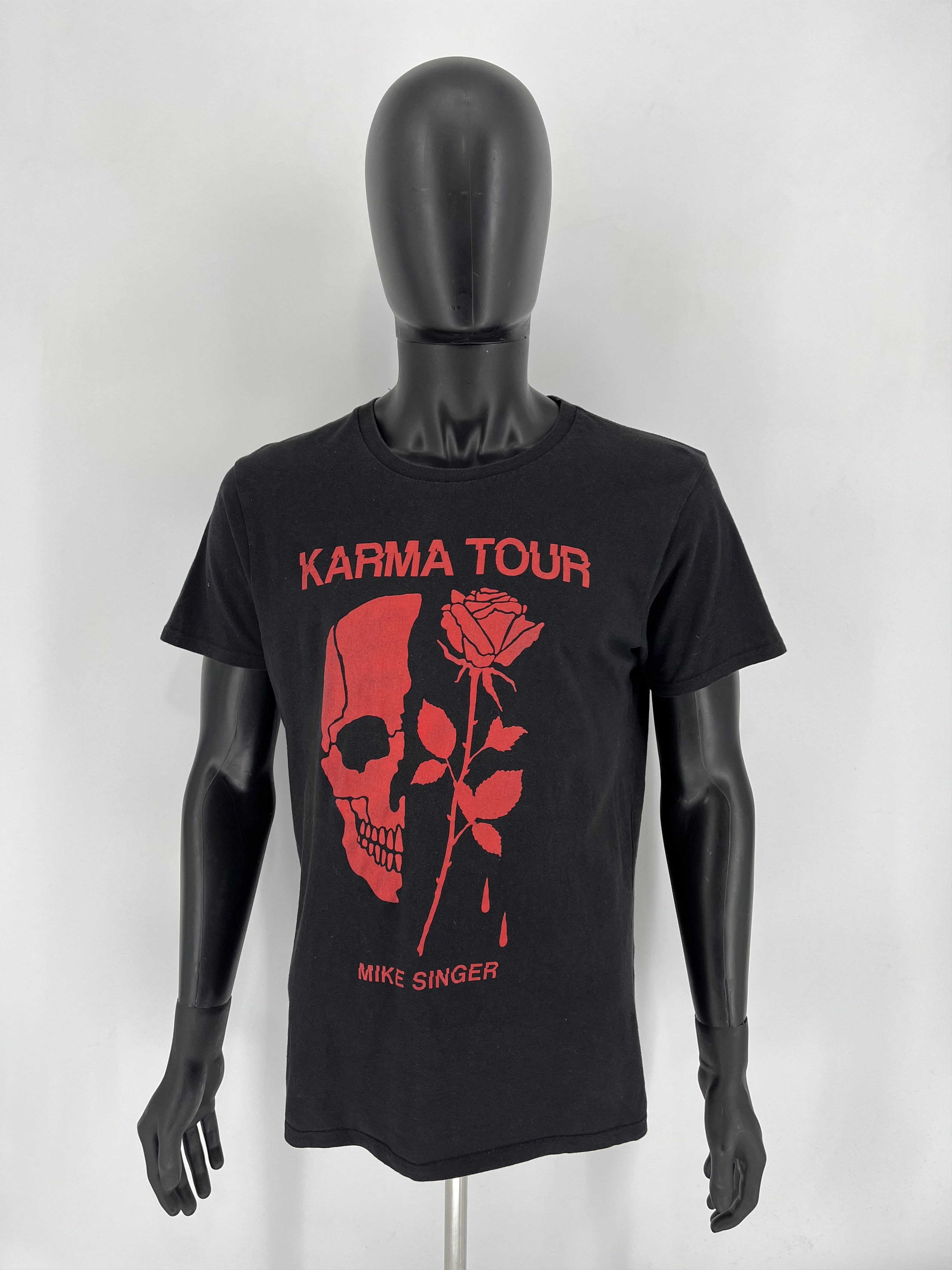 Band Tees Vintage Y2K "Mike Singer" Karma Tour Tee "Skull tee" Size US L / EU 52-54 / 3 - 2 Thumbnail