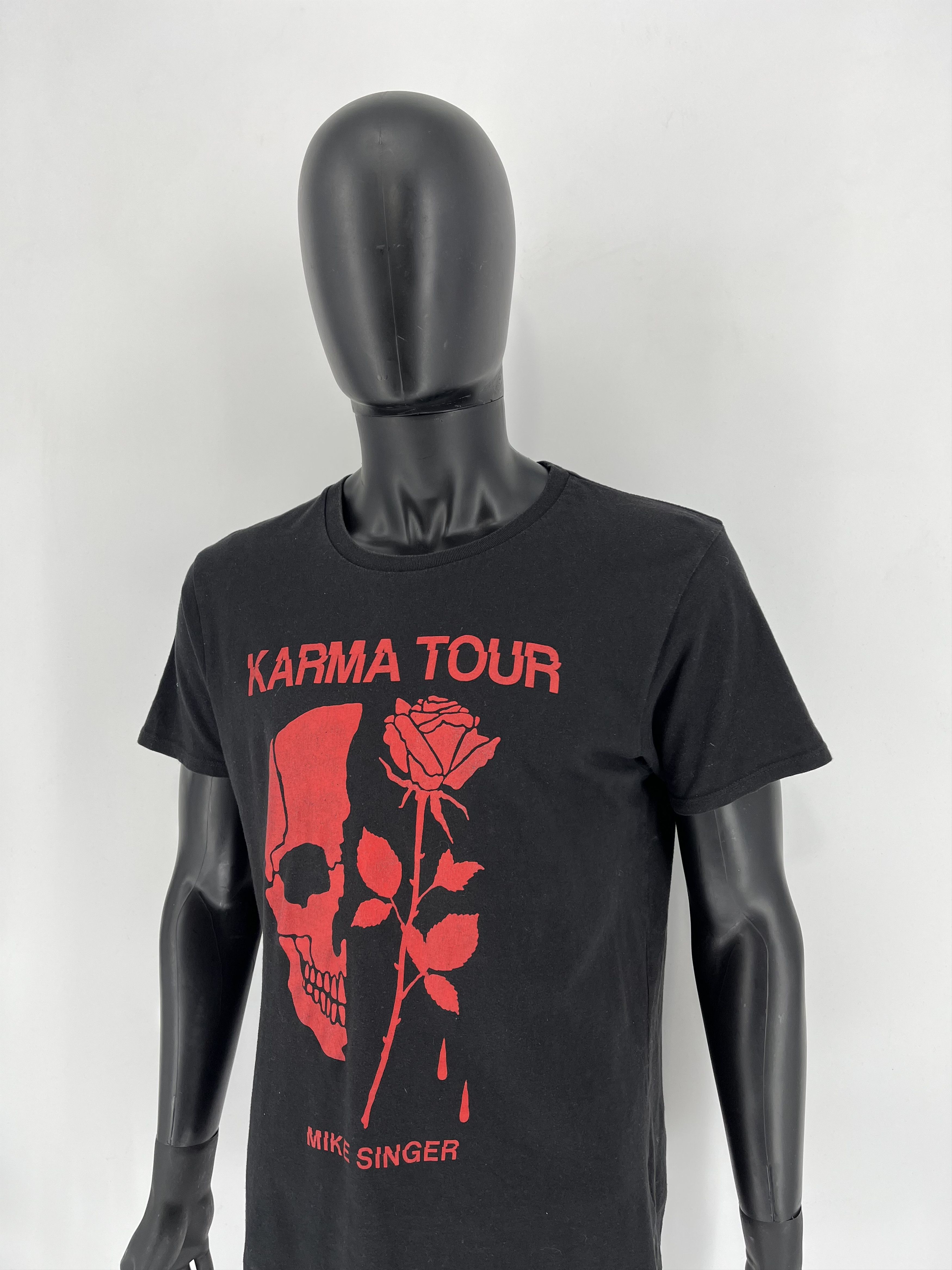 Band Tees Vintage Y2K "Mike Singer" Karma Tour Tee "Skull tee" Size US L / EU 52-54 / 3 - 4 Thumbnail